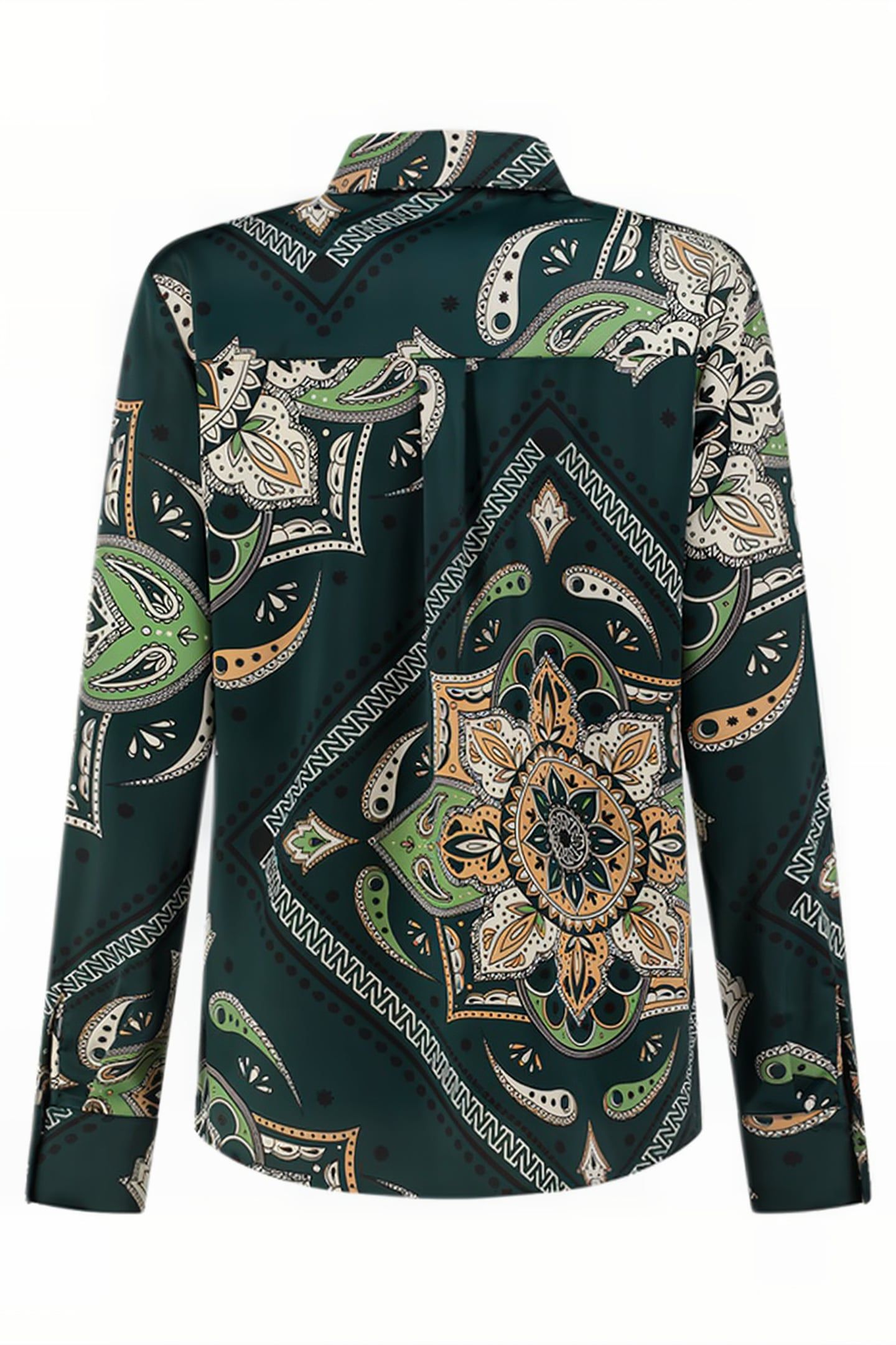 LOREN MANDALA BLOUSE PINE GREEN 2