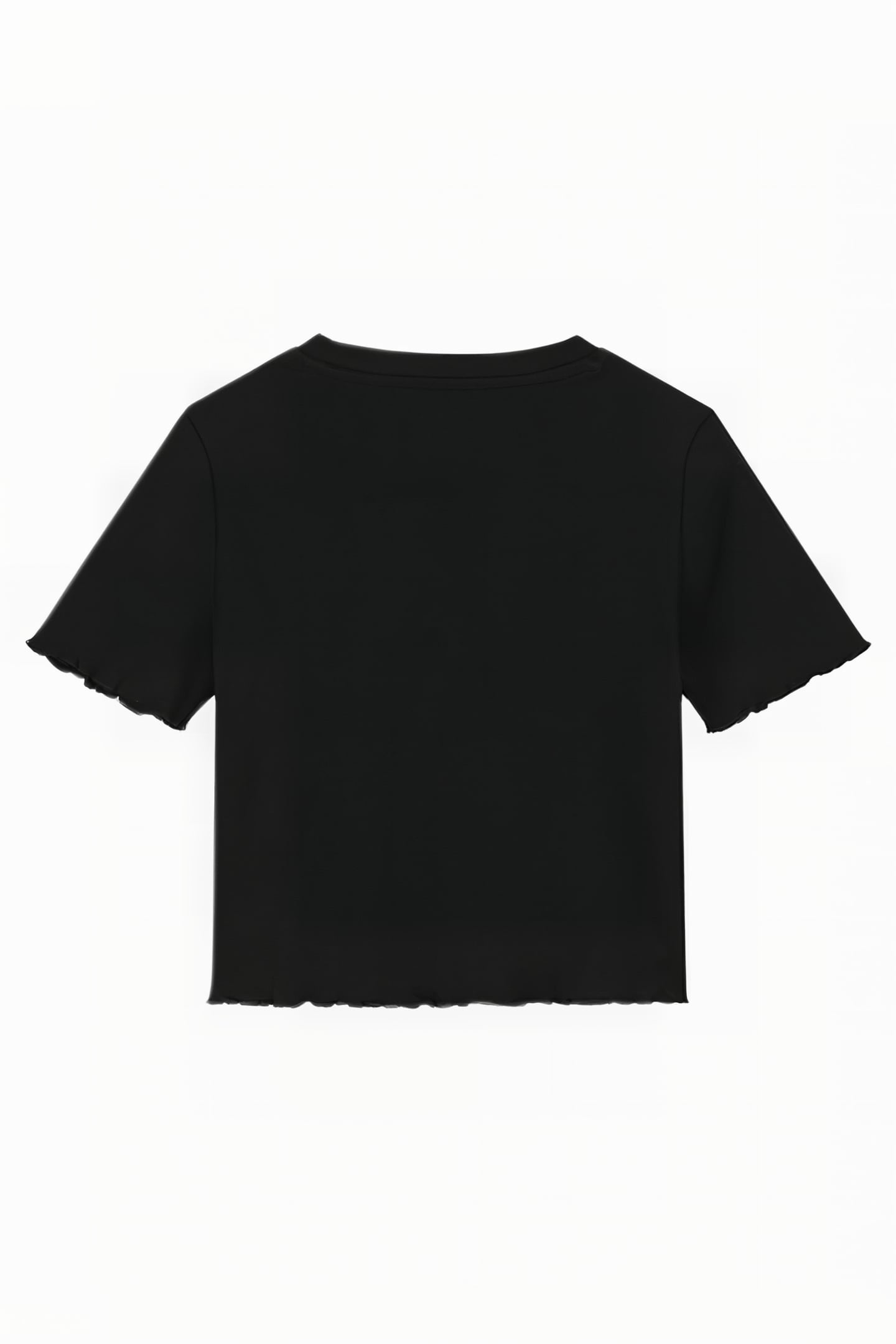 LETTUCE RIB T-SHIRT BLACK 2