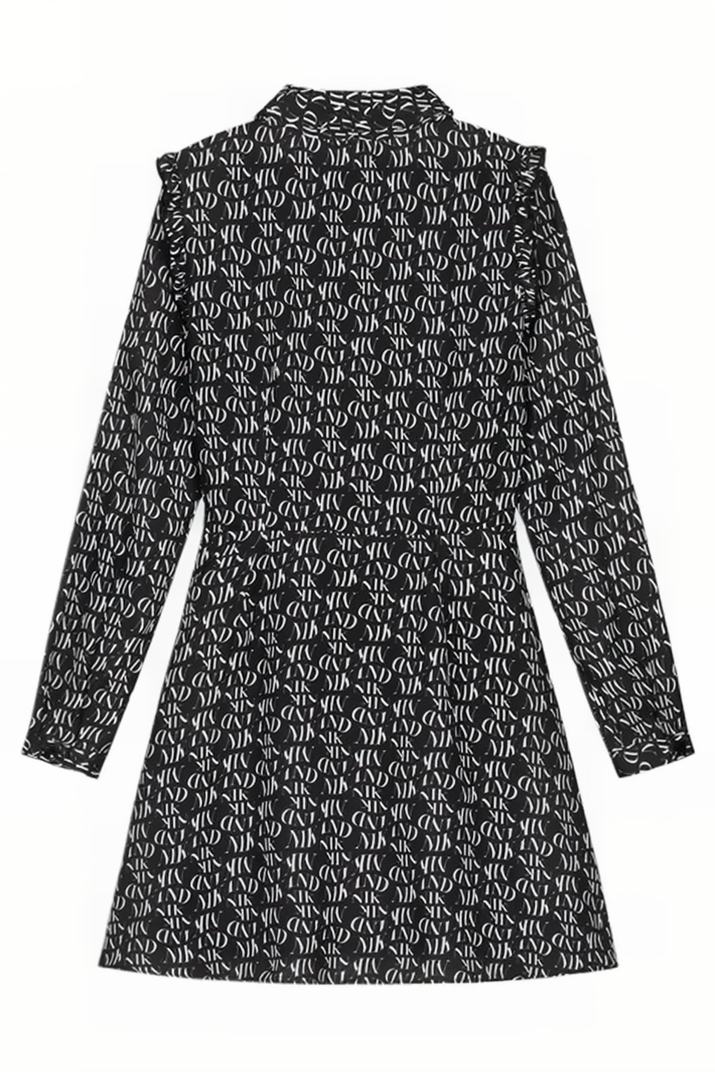 CHARLEY DRESS BLACK/ WHITE TEXT 2