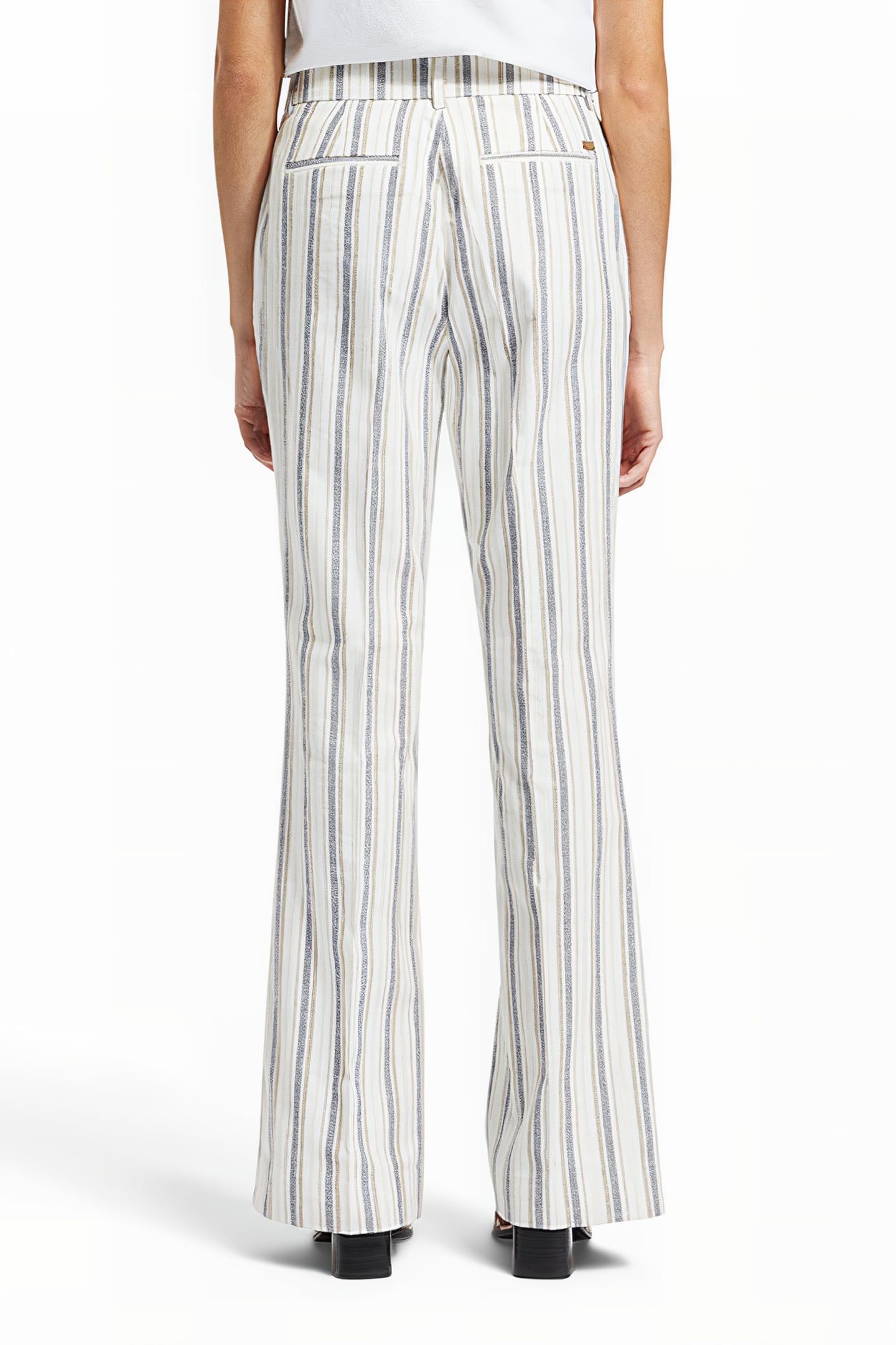 VIOLET LUREX LINEN BLEND PANT LUREX LINEN STRIPE 2
