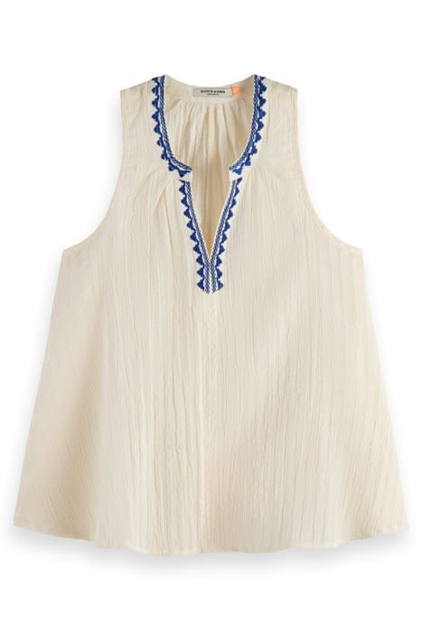 TANK TOP WITH TAPE DETAIL WHITE 1