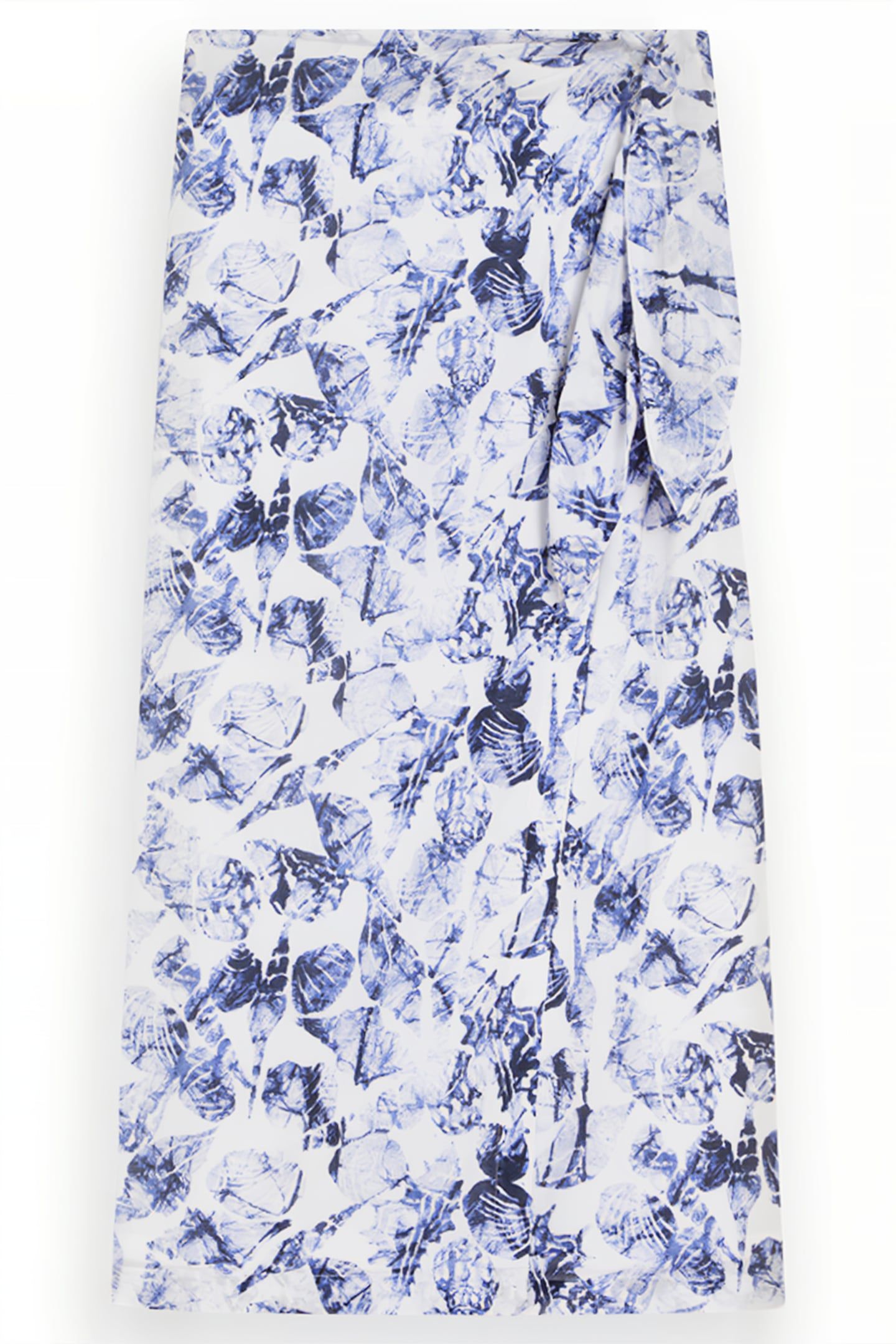 PRINTED MIDI-LENGTH SARONG SHELL BATIK BLUE 4