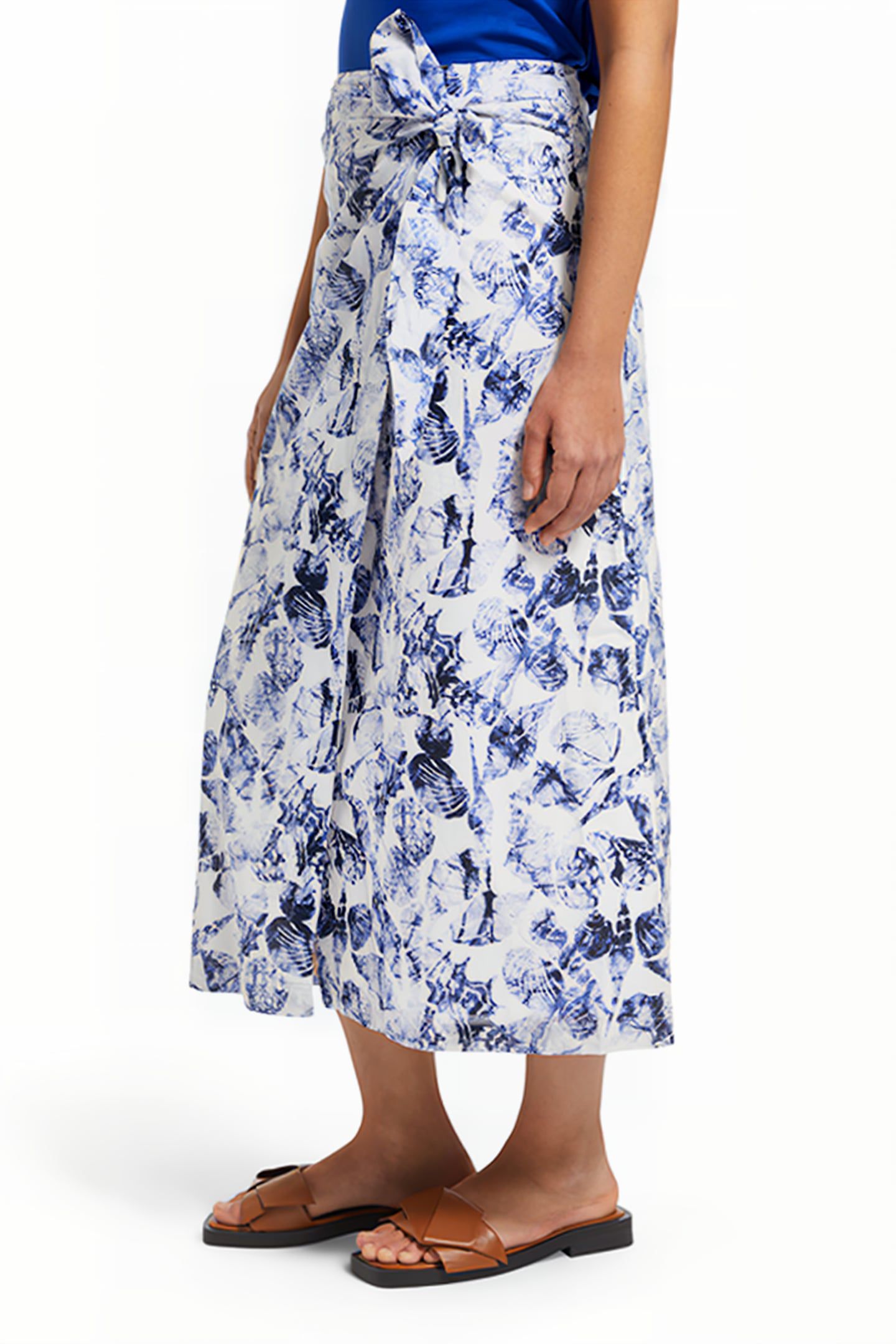 PRINTED MIDI-LENGTH SARONG SHELL BATIK BLUE 6
