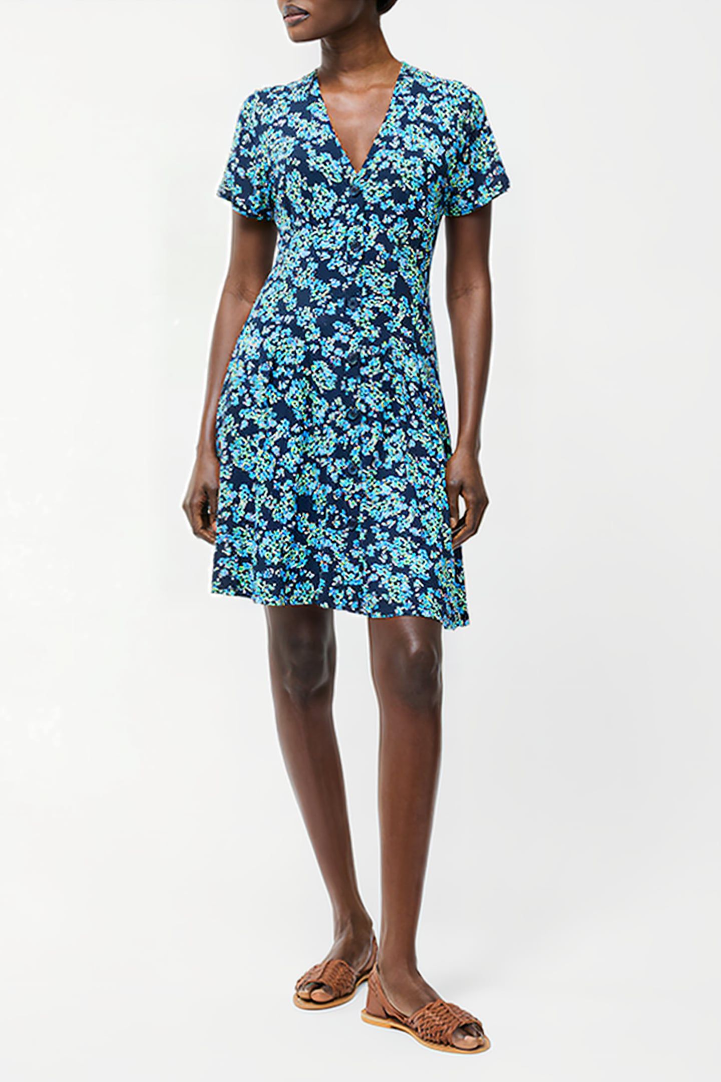 BENEDETTA FLIPPY DRESS MIDNIGHT BLUE MLT 3