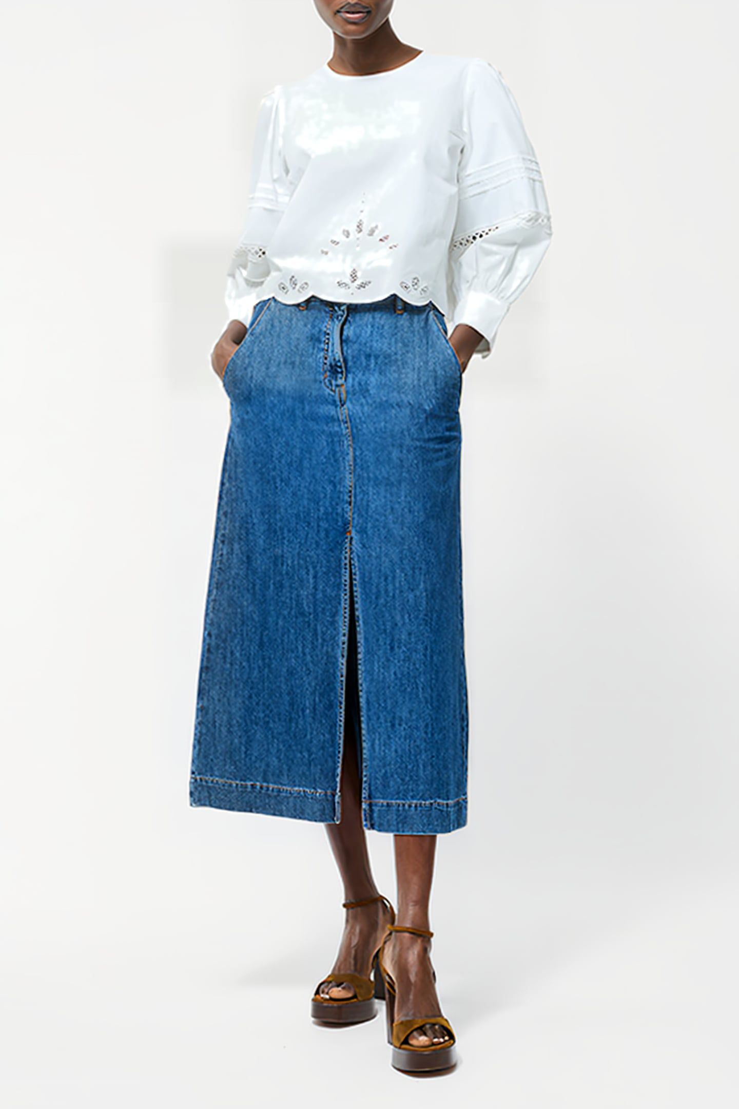 BRODERIE BORDER TOP LINEN WHITE 2