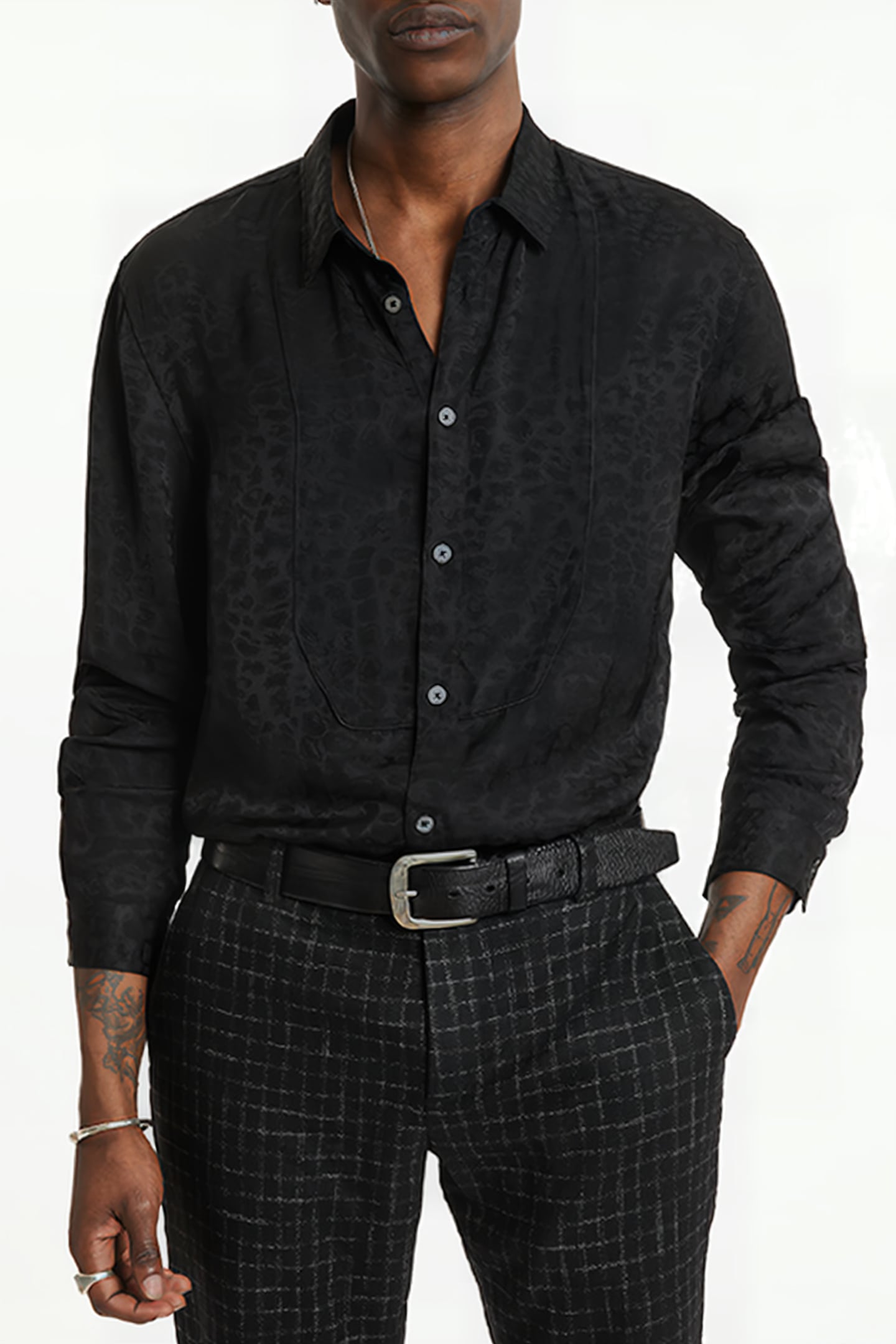 BIB FRONT SHIRT WITH PIPI JET BLACK 1