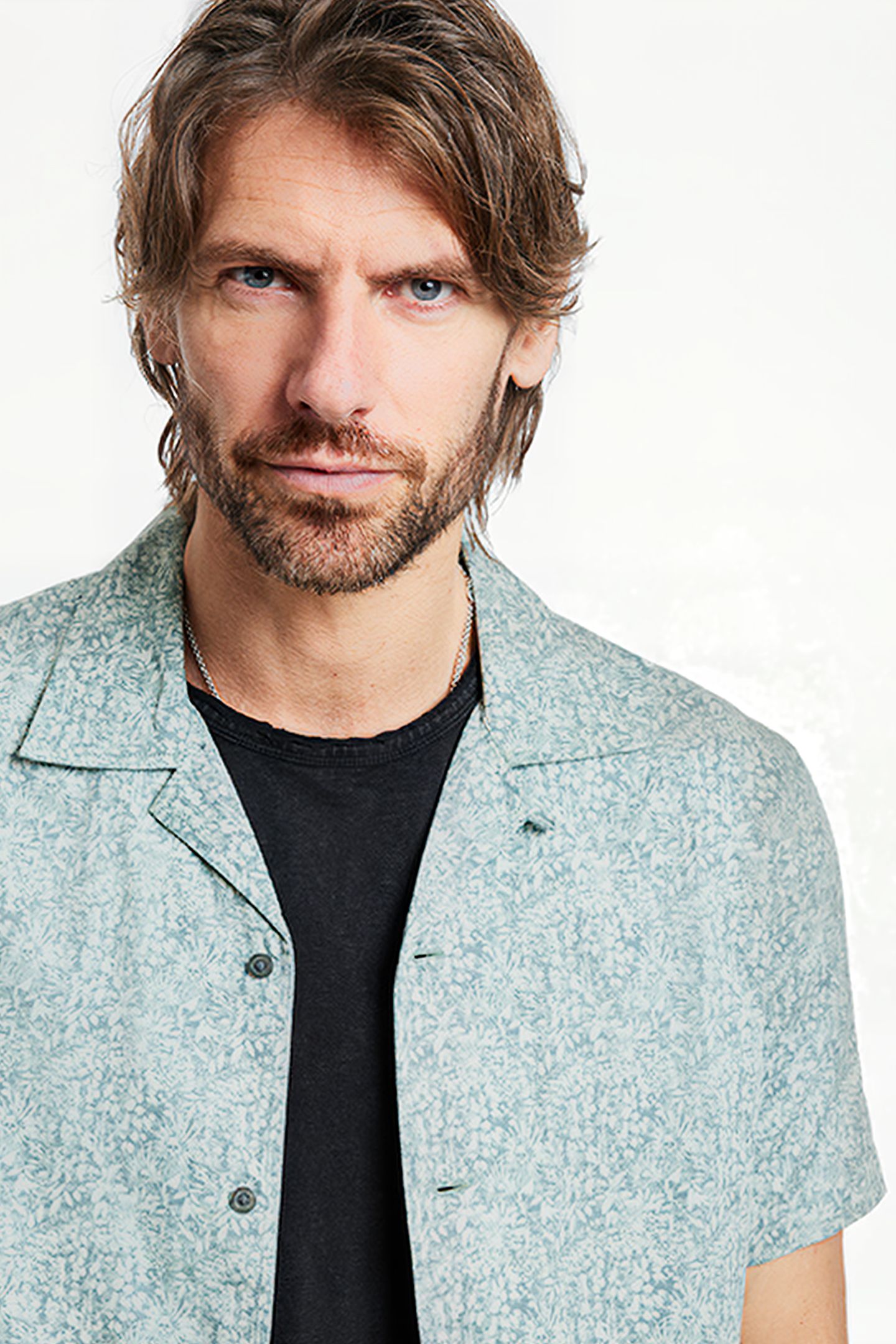 DANNY JUNGLE PRINT SHIRT STEEL BLUE 3