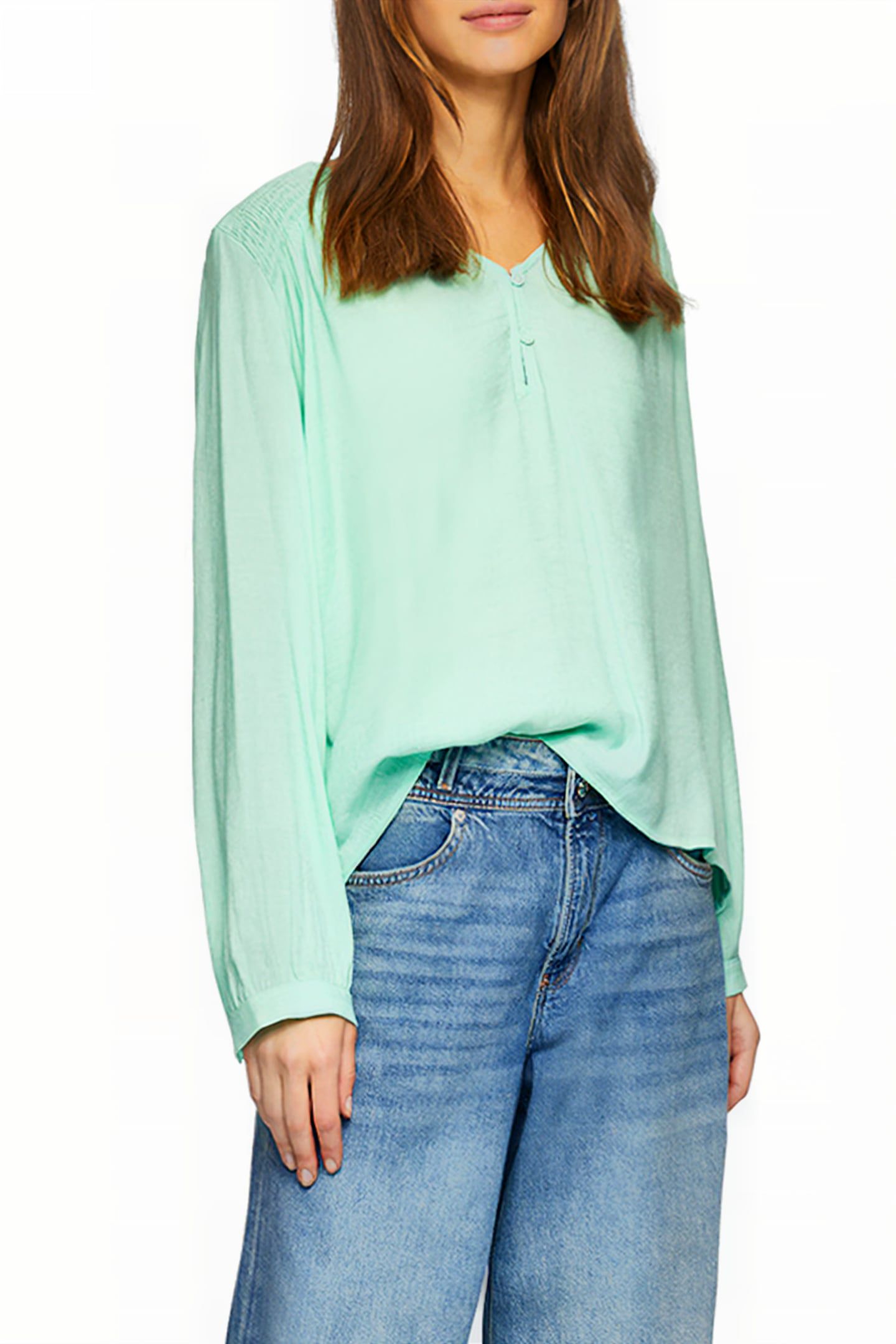 S.OLIVER BLOUSES GREEN-LIGHT 1