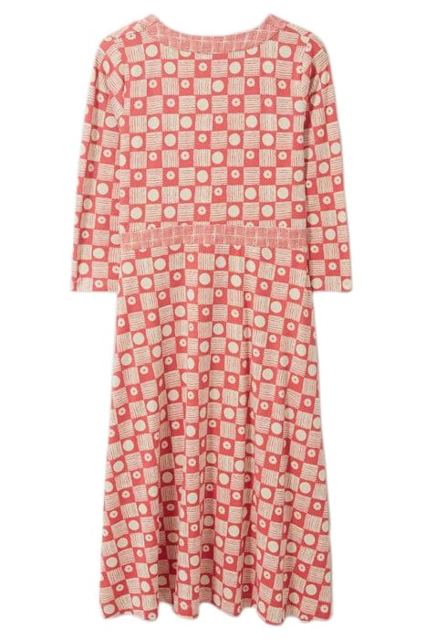 ESME JERSEY MIDI DRESS RED MULTI 3