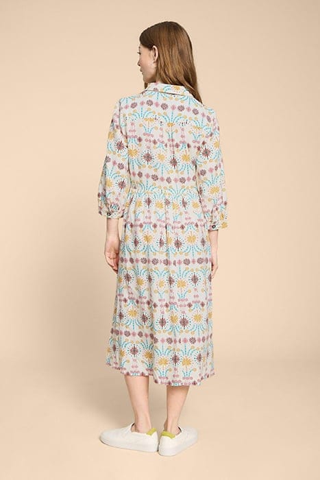 HAYDEN LINEN BLEND SHIRT DRESS NATURAL PRINT 2