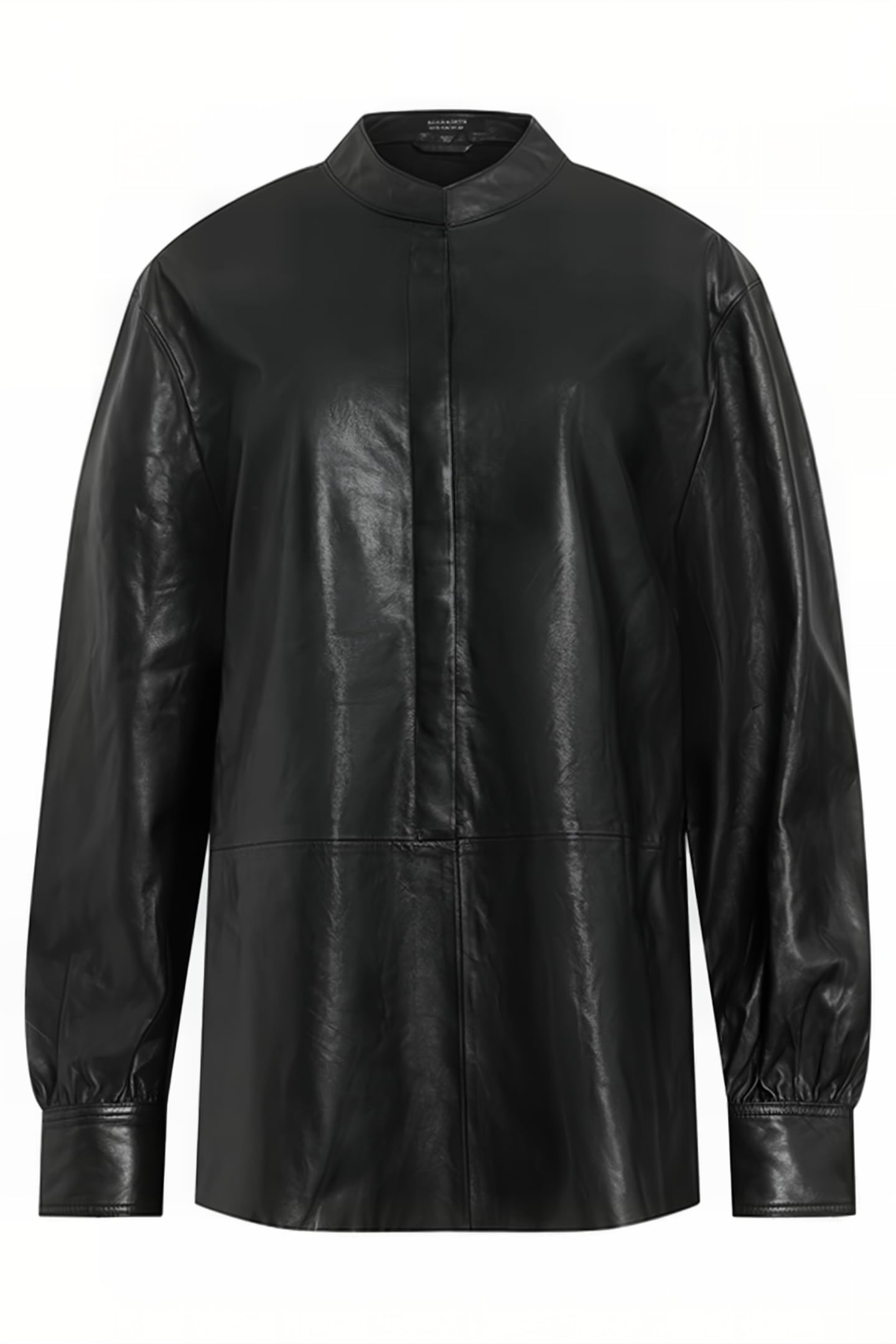 SARA LEATHER SHIRT BLACK 4