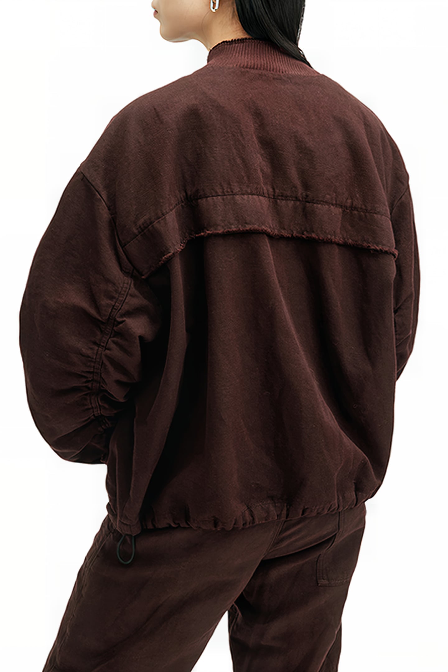 RUE BOMBER JACKET DARK WINE RED 2