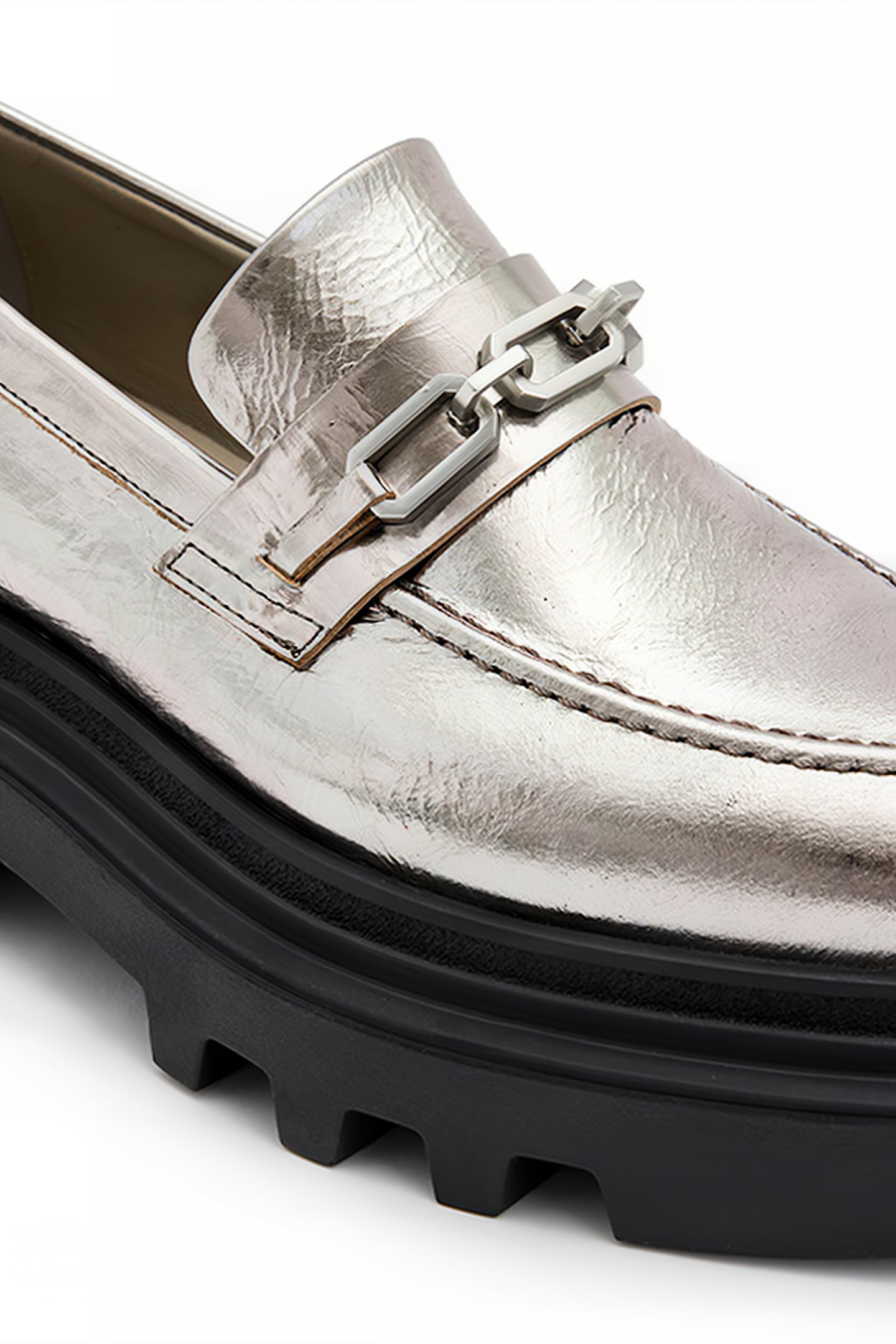 ALEXIA CHAIN LOAFER GUNMETAL GREY 6