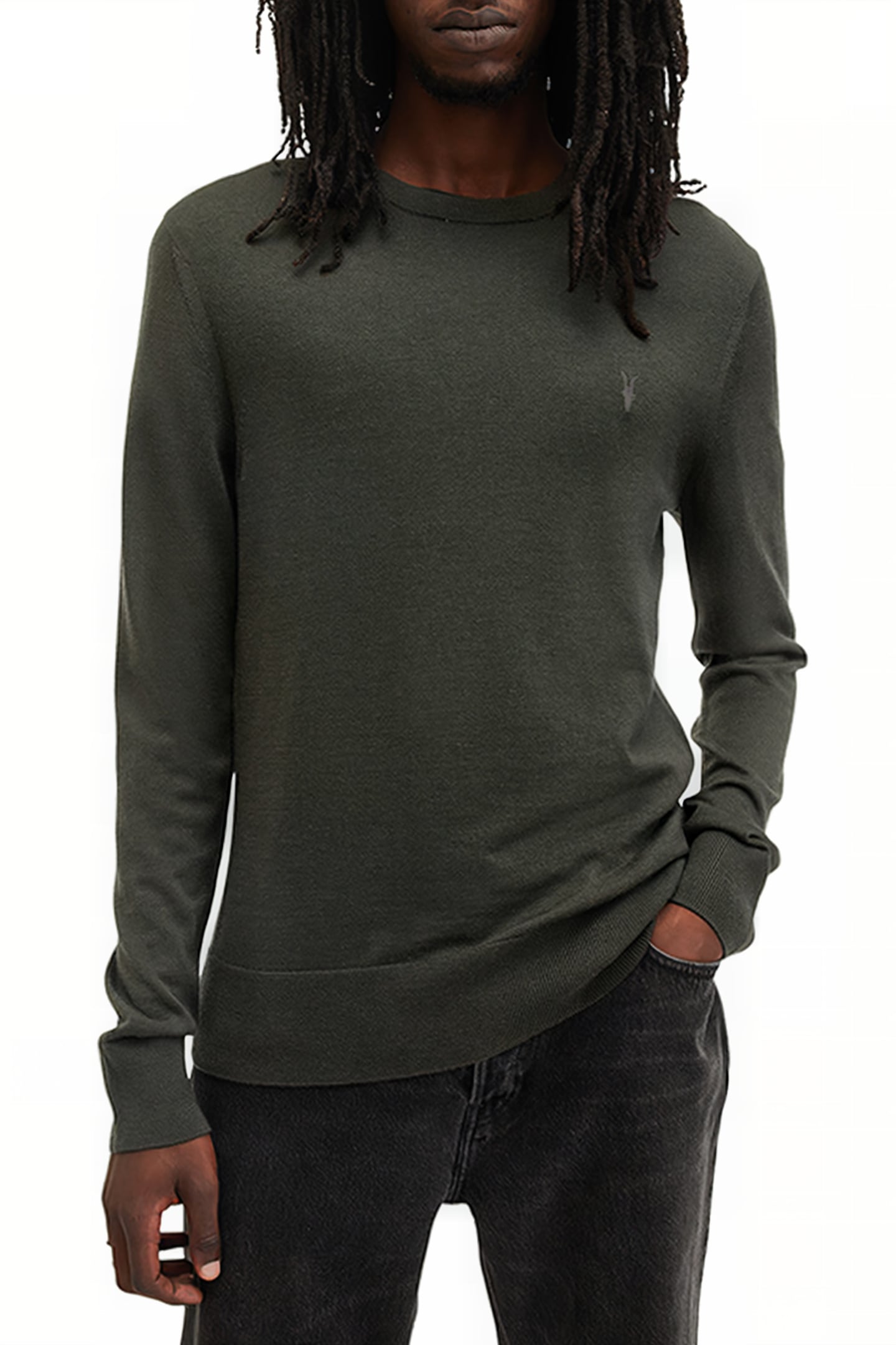 MODE MERINO CREW GRANGE GREEN 1