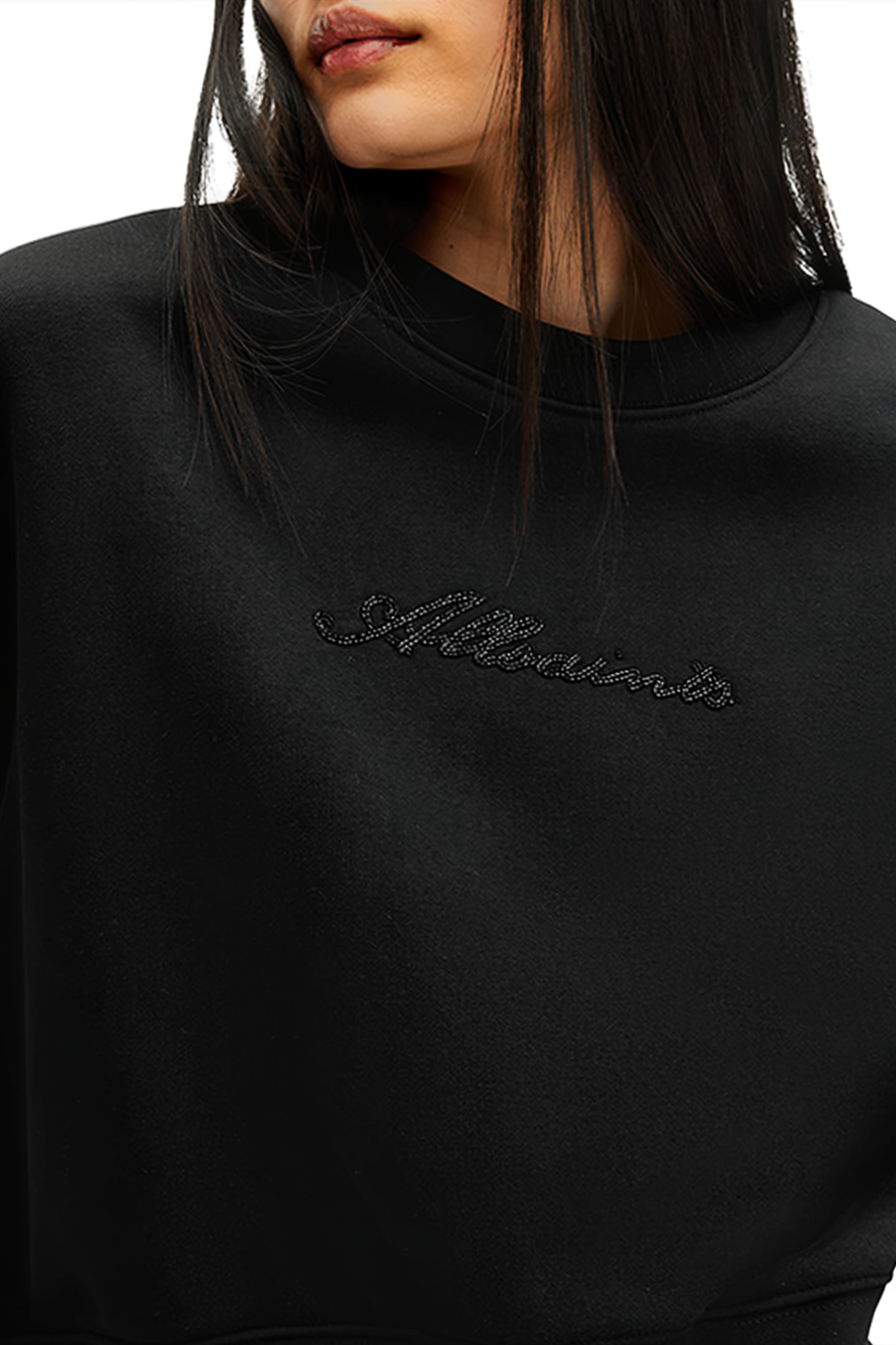 FERN EMB SWEAT BLACK 6