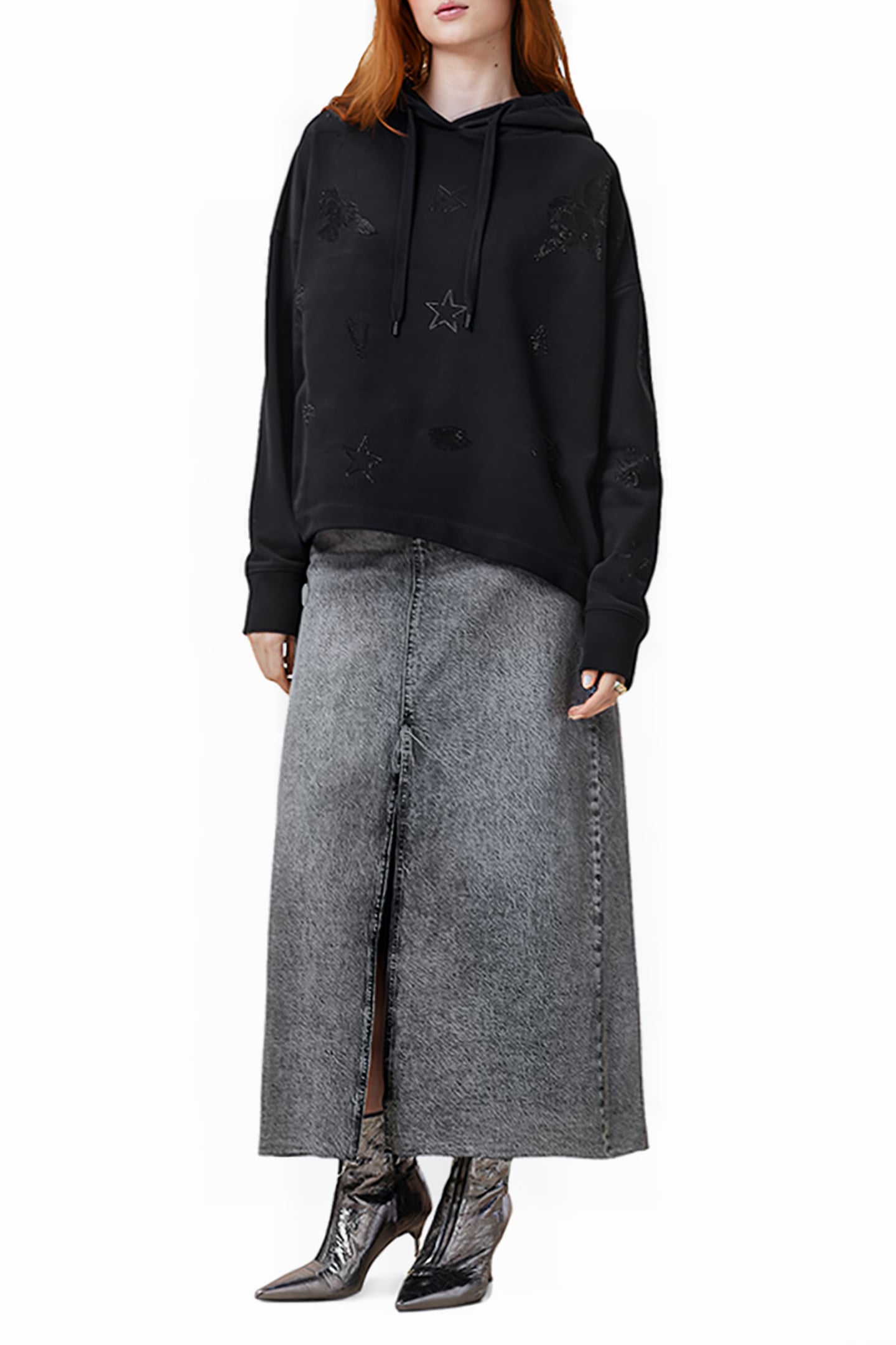 ETIE EMB ROSE HOODY BLACK 3