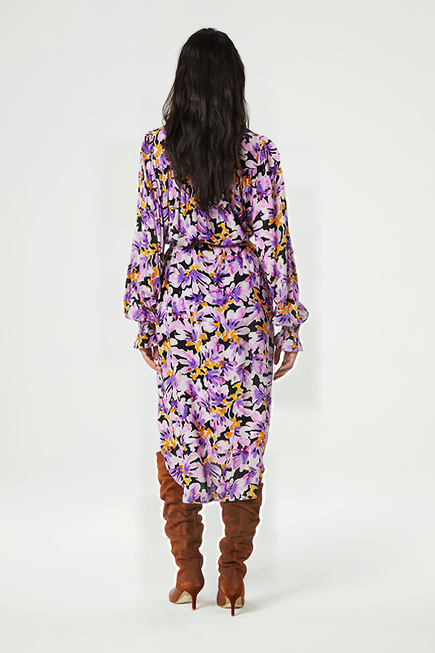 WILLOW DRESS COOKIE CARAMEL/GRAPE 2