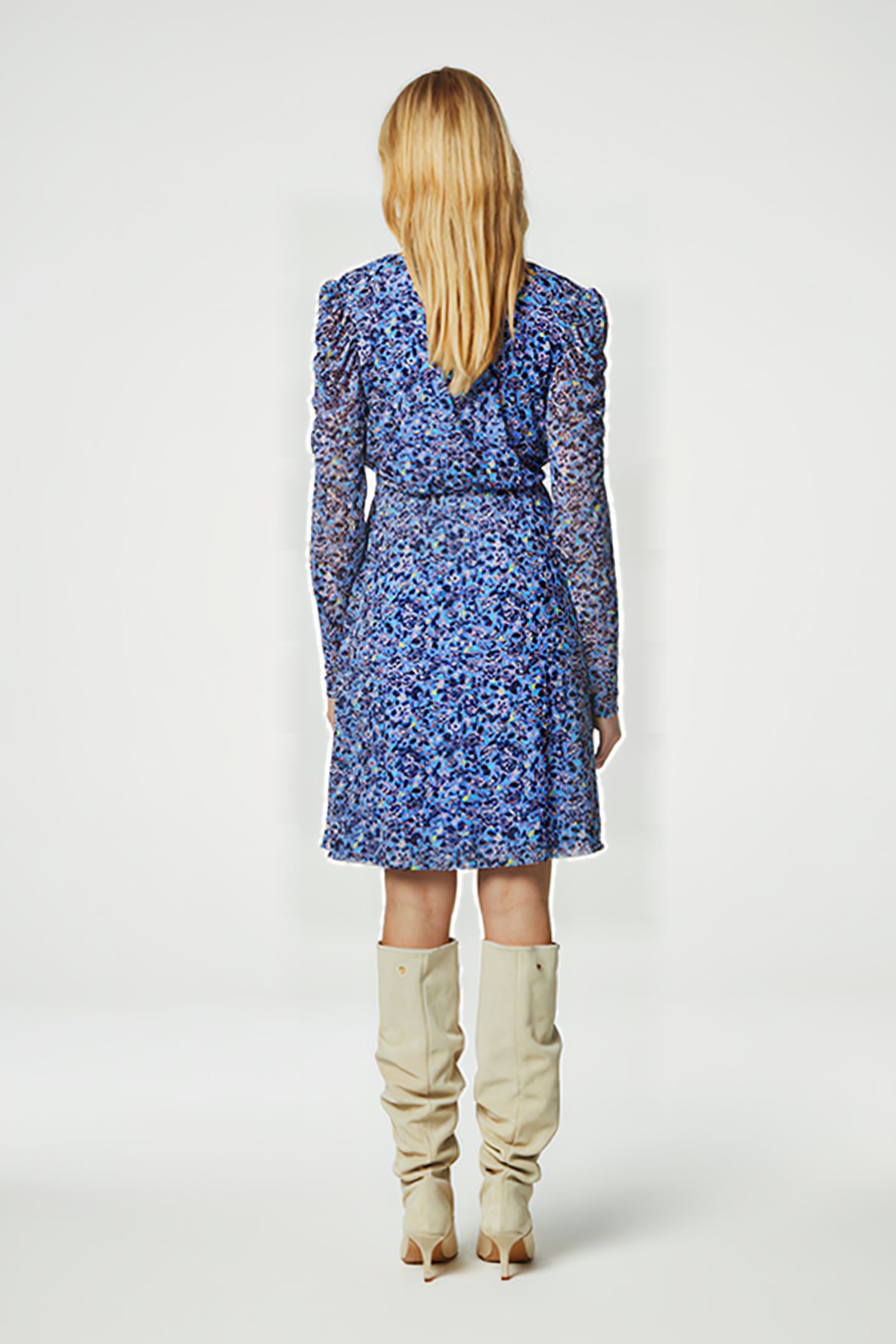 FLAKE DRESS VIOLETTA/BLACK 2