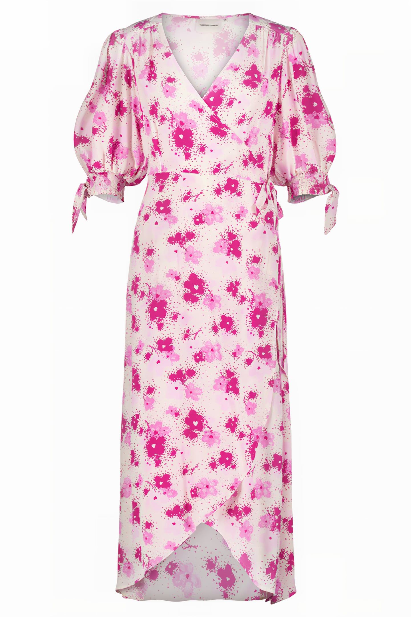 HANNAH DRESS HOT PINK/CREAM WHITE 3