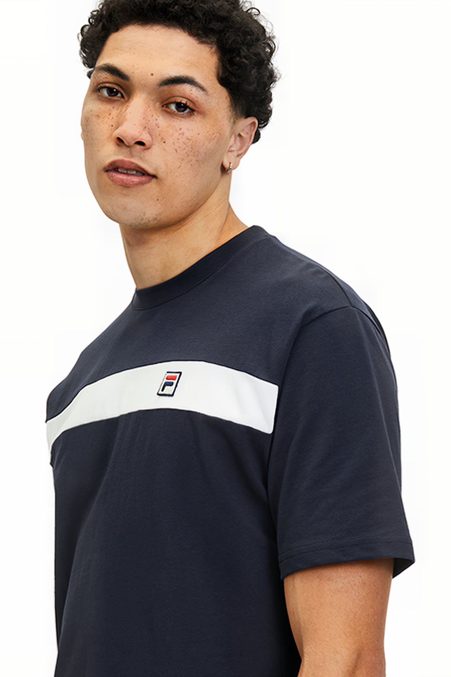 SHORT SLEEVES T-SHIRT WITH CONTRAST DETAIL NAVY / WHITE 7