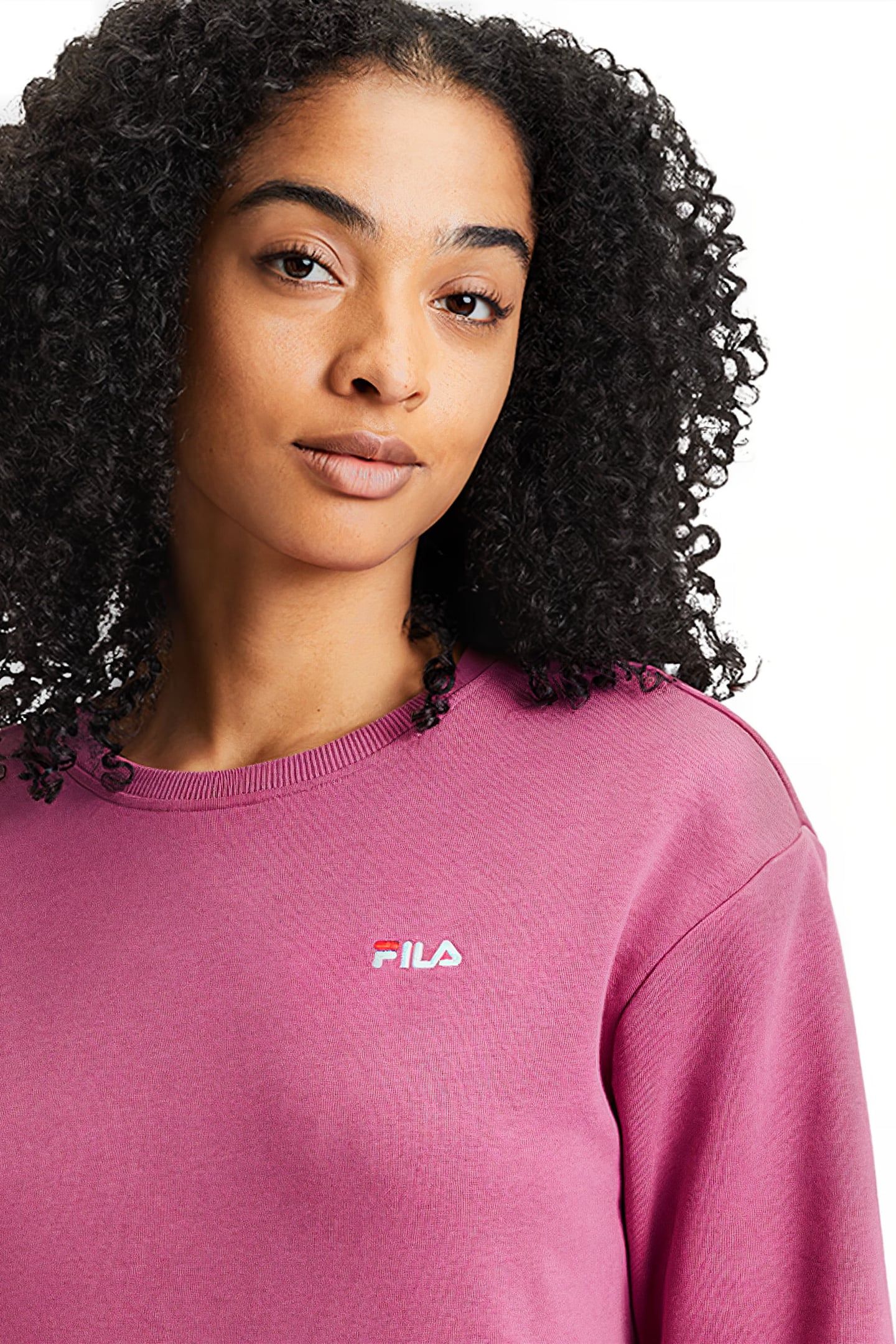 BANTIN SLIGHTLY CROPPED CREW SWEAT RED VIOLET 7