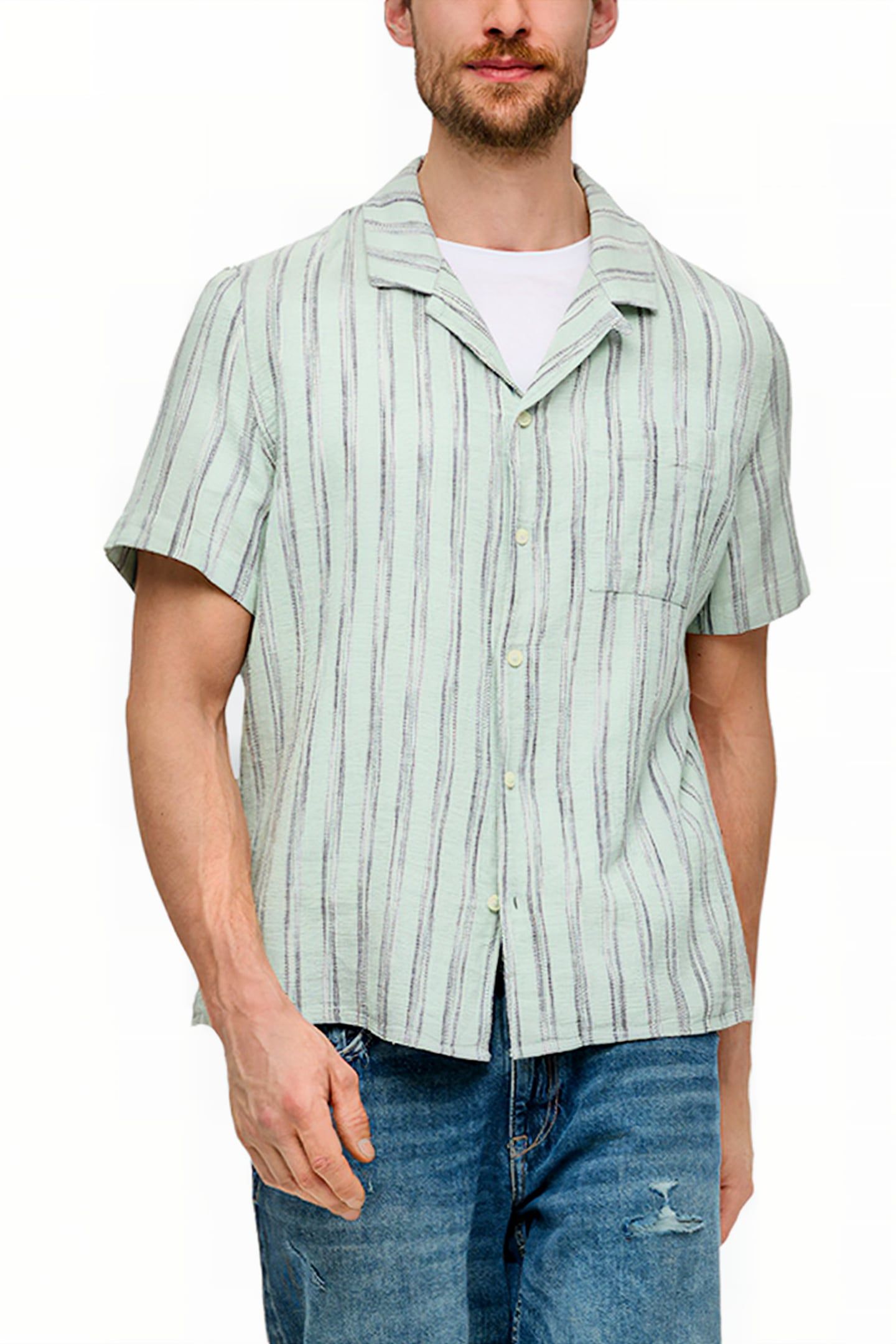 S.OLIVER SHIRTS GREEN-LIGHT 1