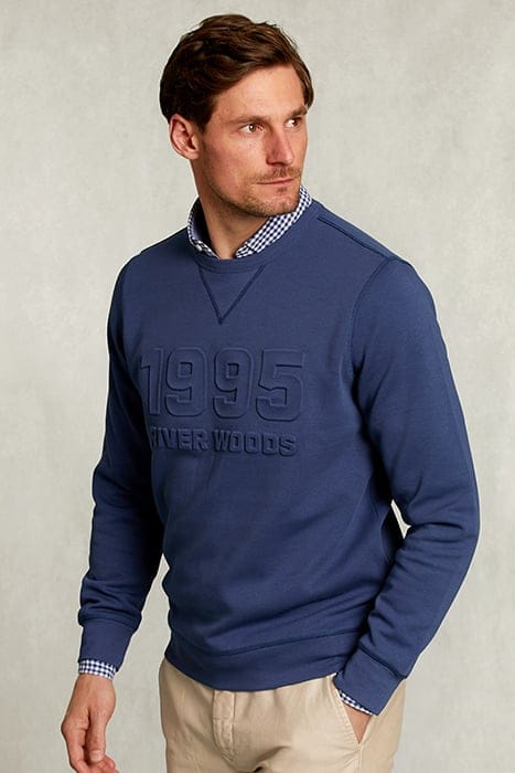 CREW NECK SWEATER DARK BLUE JELLY FISH BLUE 1