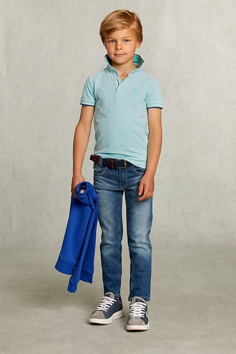 CUSTOM FIT COTTON POLO MINT GREEN 3