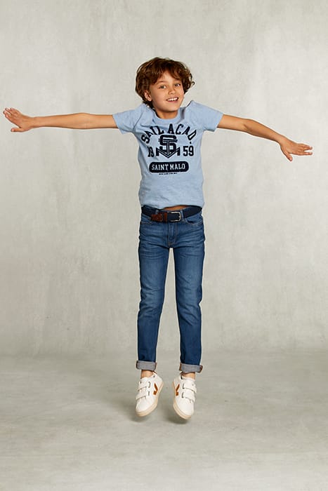 NORMAL FIT BASIC T-SHIRT DARK VICTORIA MIX BLUE 3