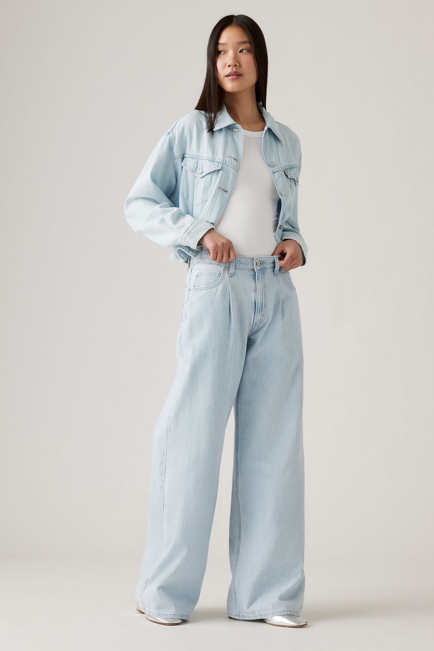 BAGGY DAD WIDE LEG LIGHTWEIGHT JEANS 2