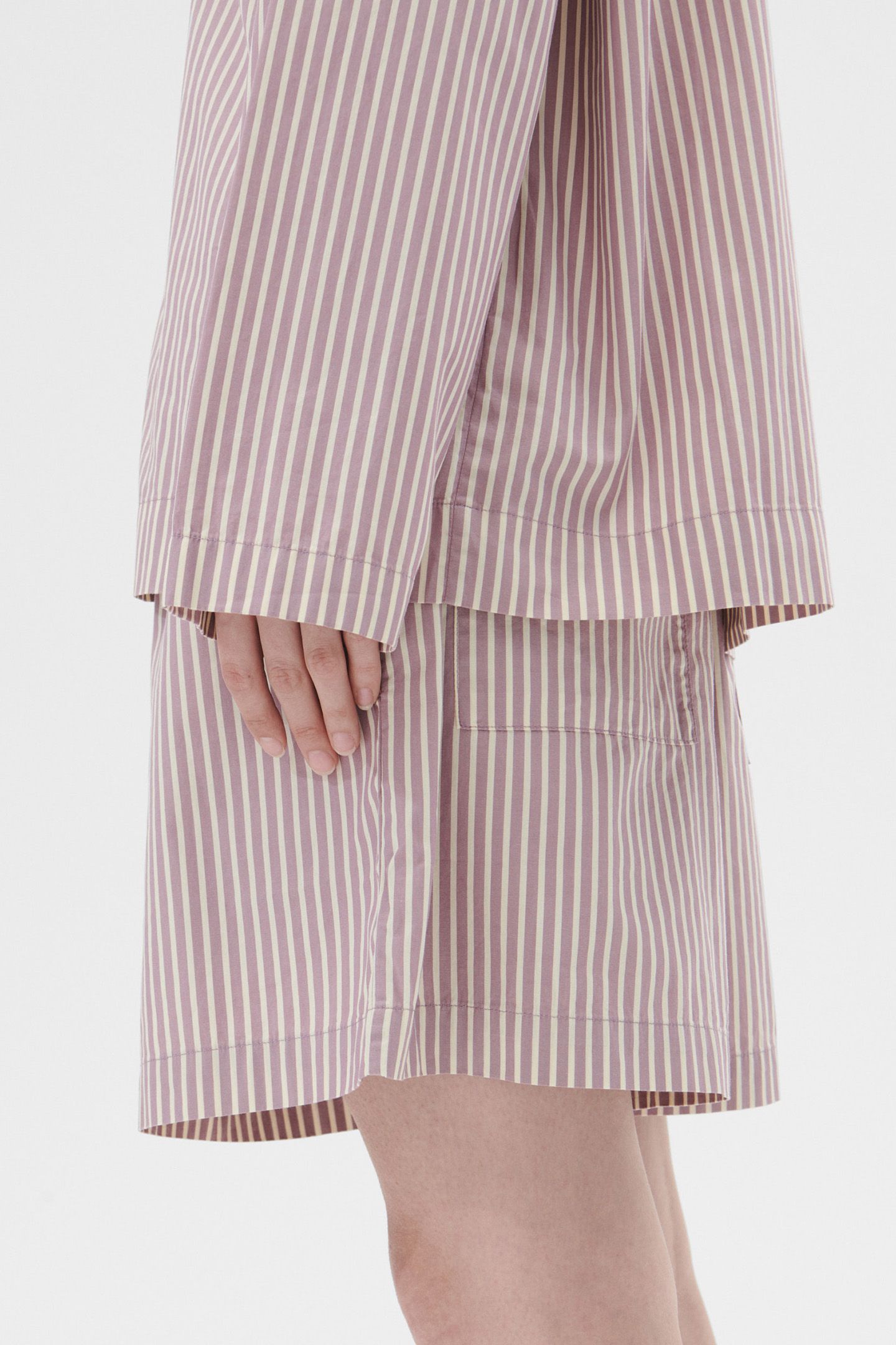 UNISEX POPLIN, PYJAMAS SHORTS SKIPPER STRIPES 2