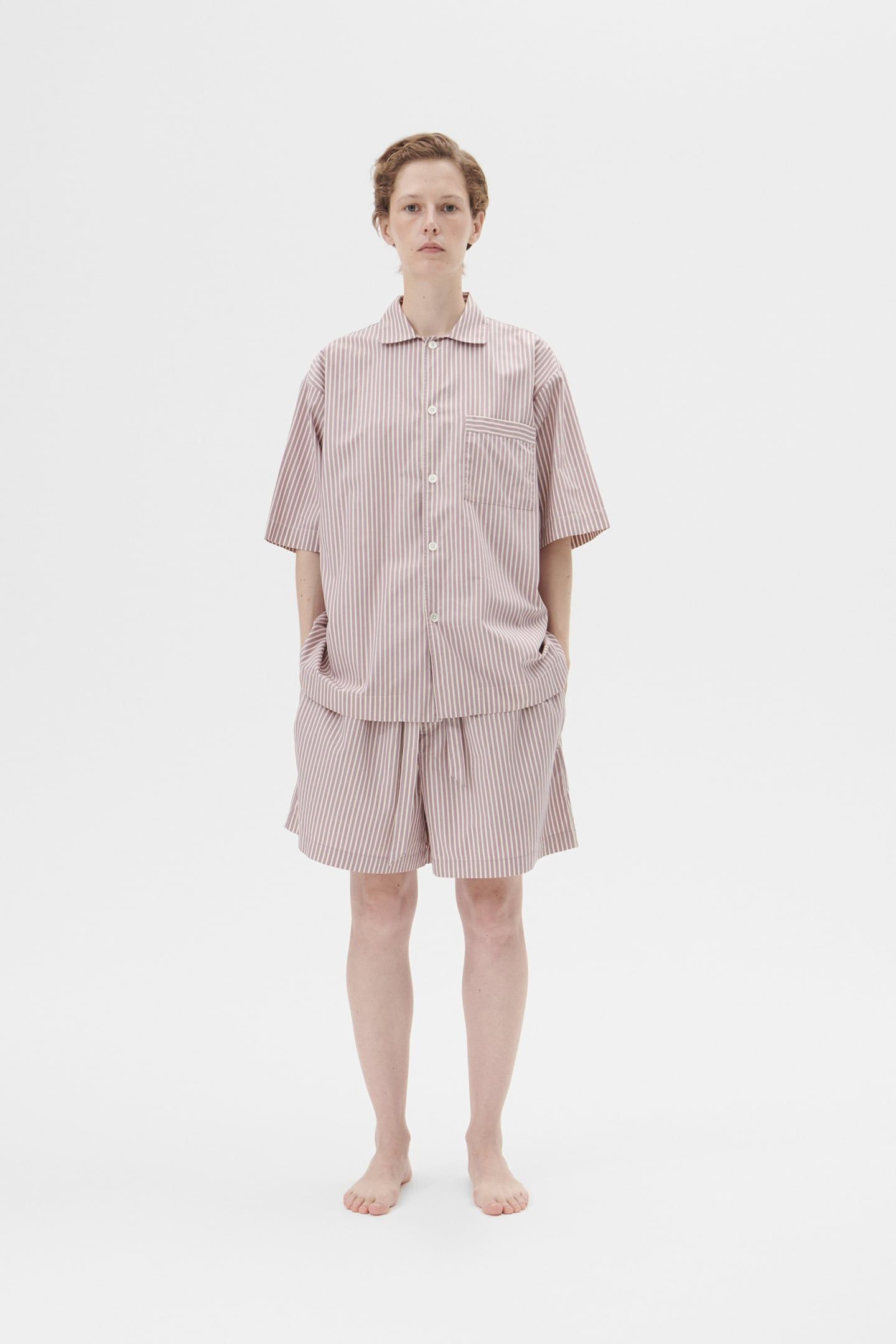 UNISEX POPLIN, SHORT SLEEVE SHIRT SKIPPER STRIPES 1