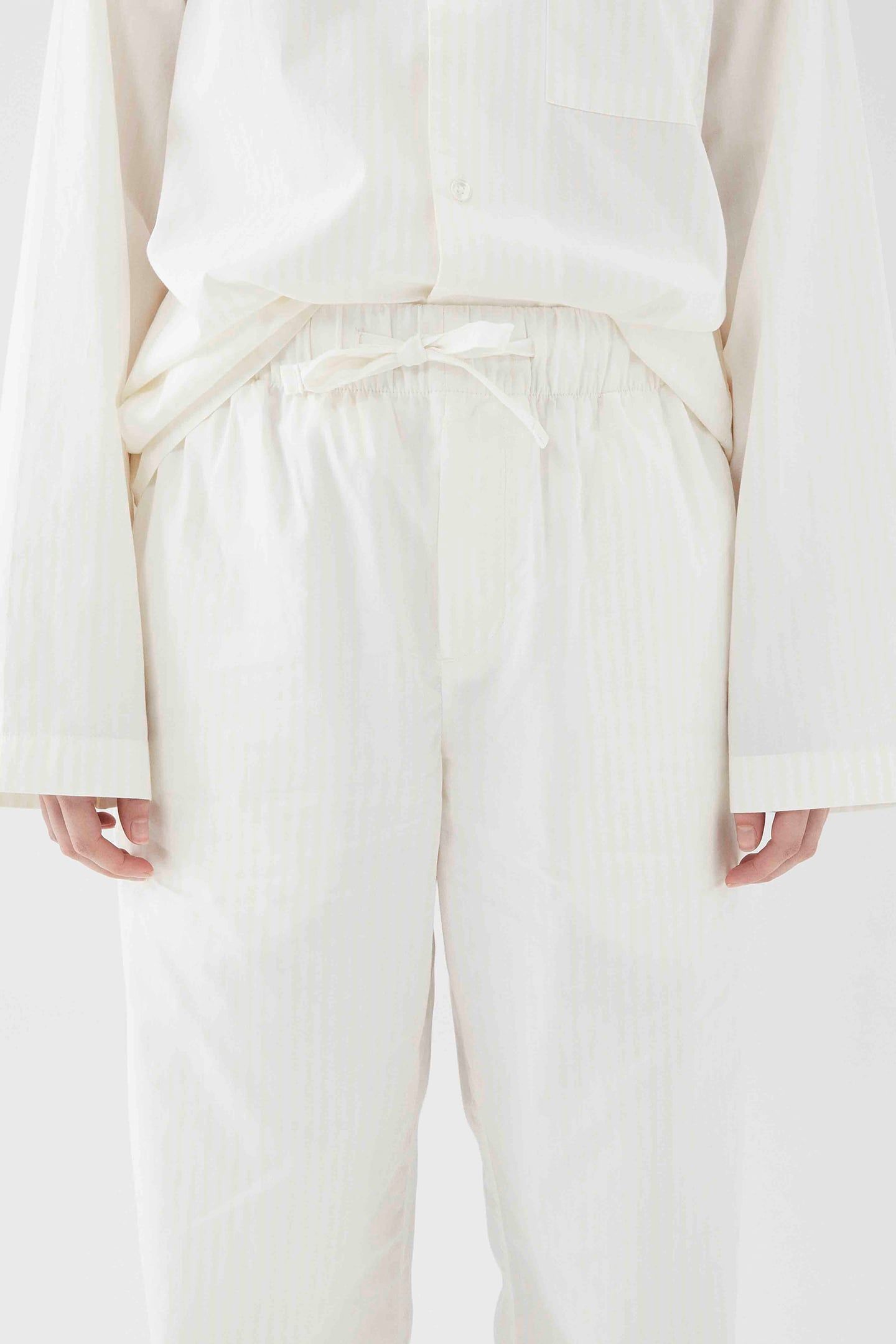 UNISEX POPLIN, PYJAMAS PANTS MORNING WHITE 1
