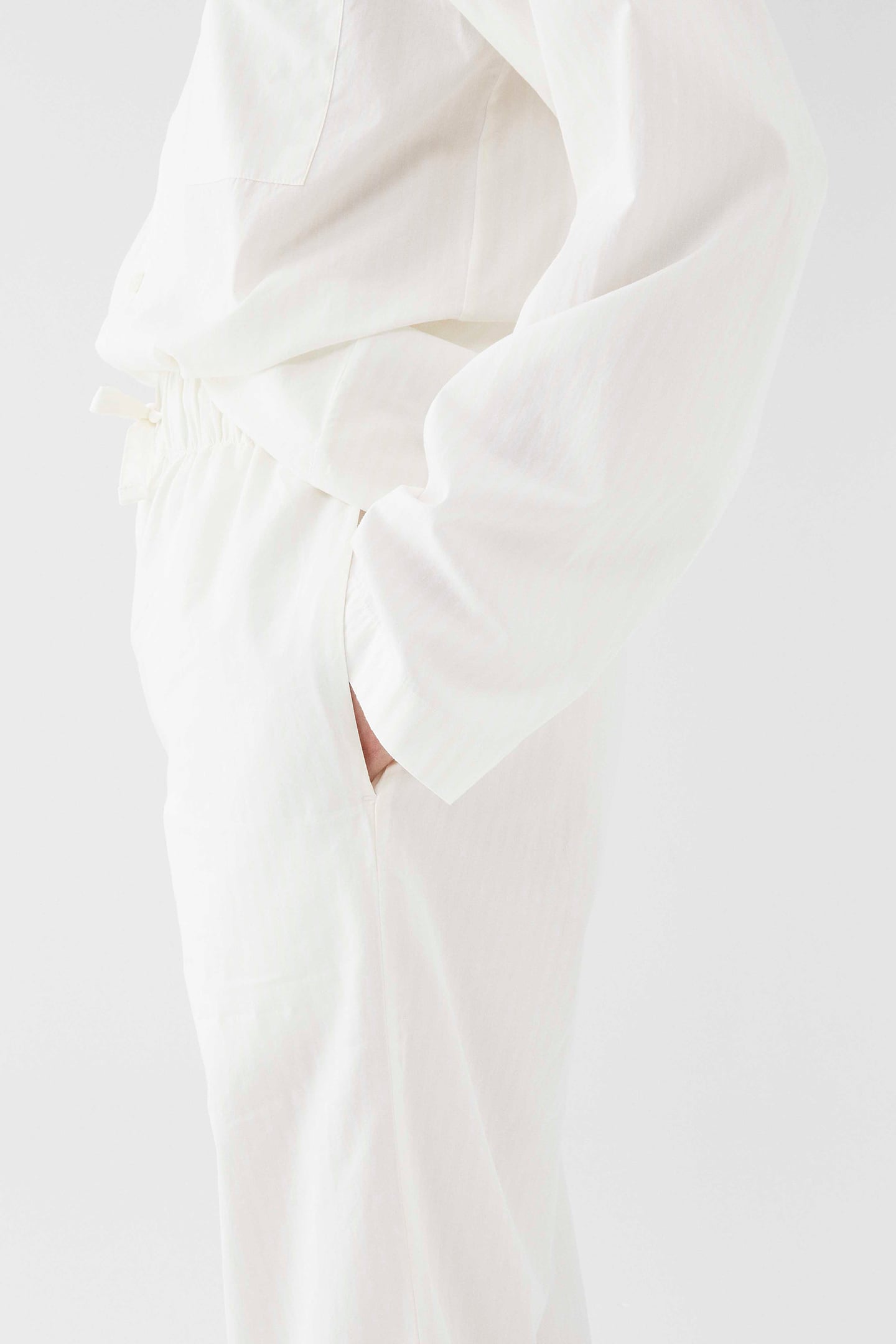 UNISEX POPLIN, PYJAMAS PANTS MORNING WHITE 2