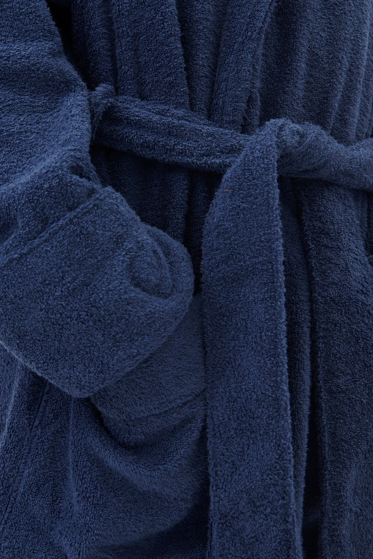 UNISEX HOODED BATHROBE NAVY 3