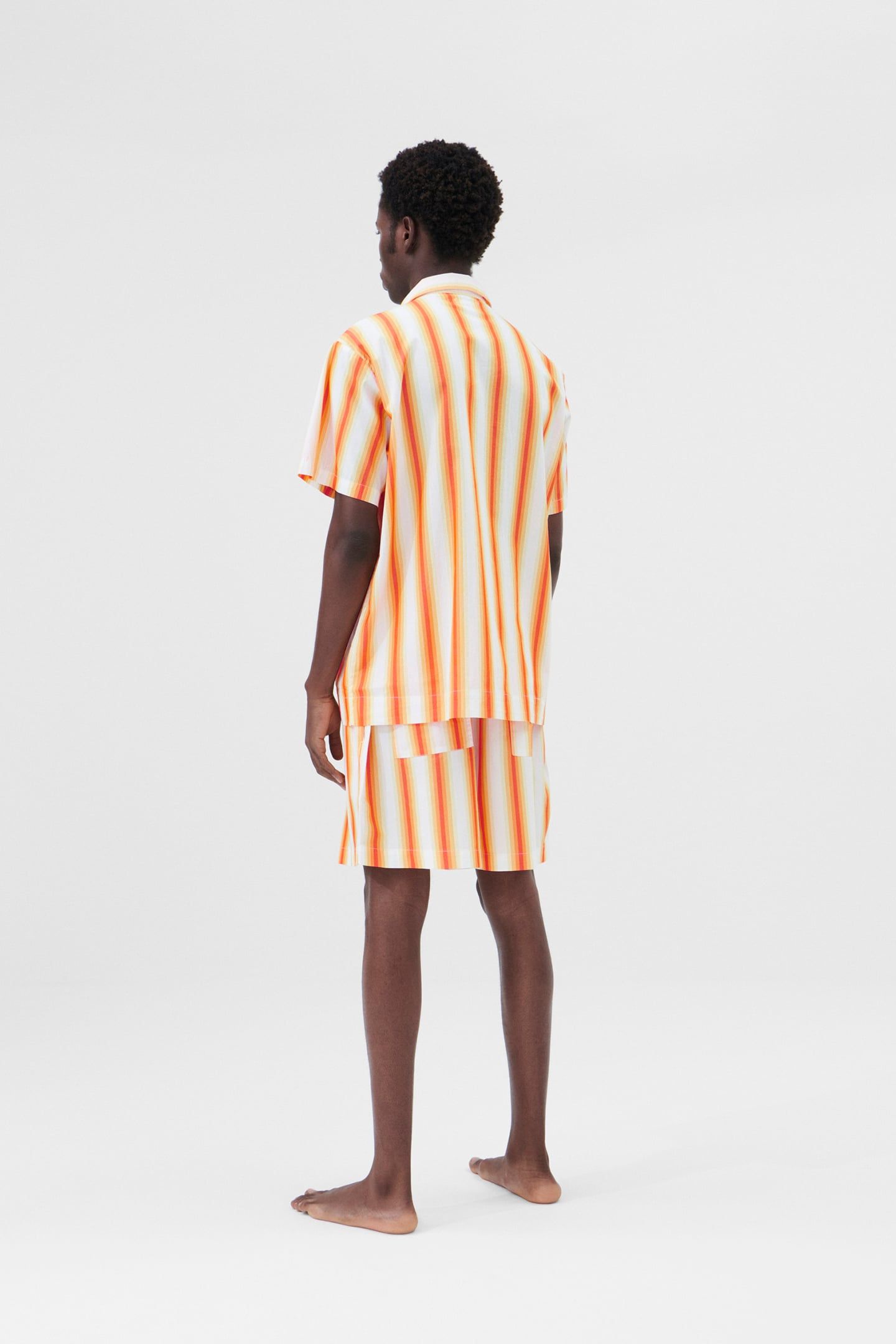 UNISEX POPLIN, SHORT SLEEVE SHIRT ORANGE MARQUEE 2