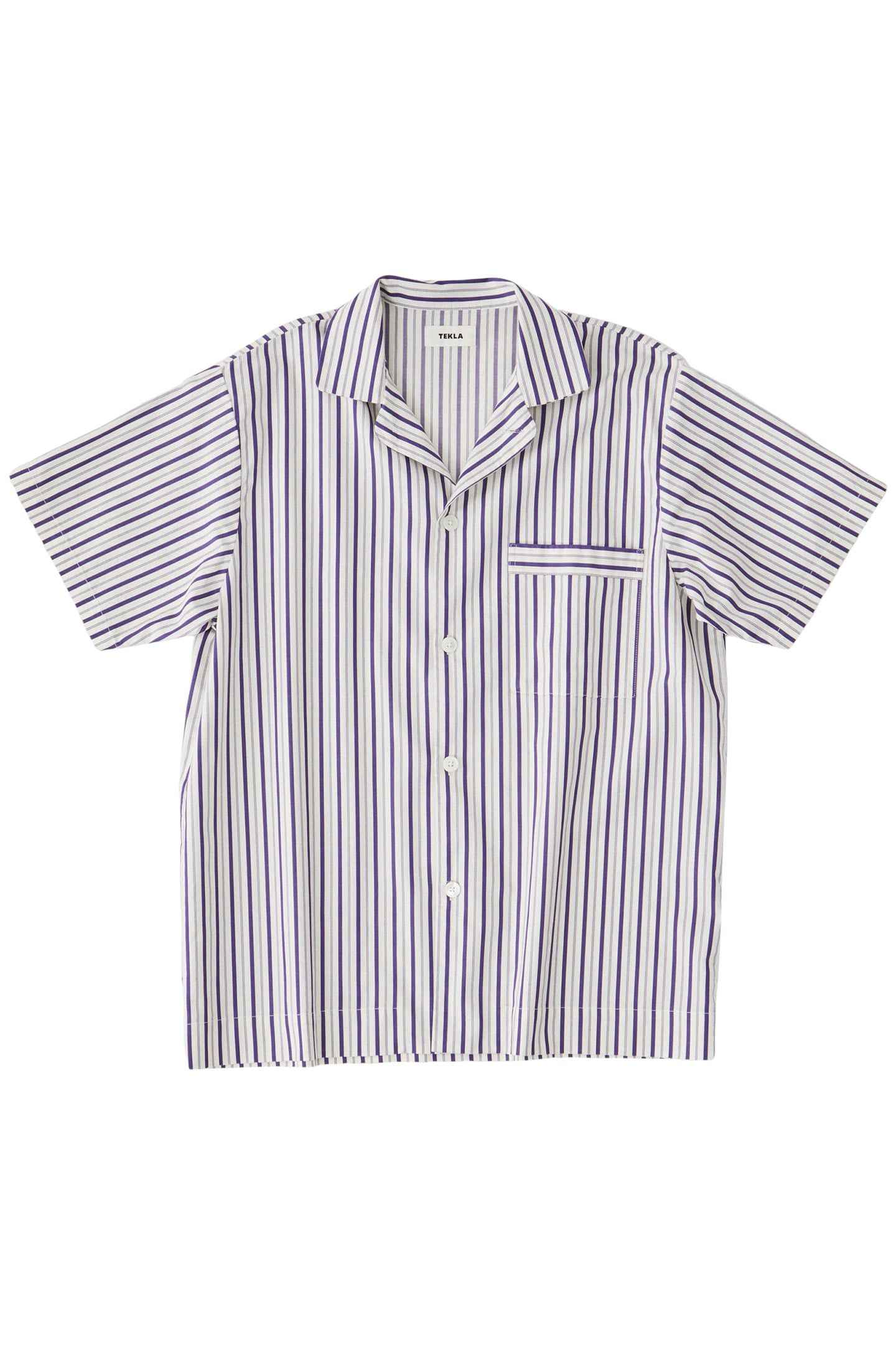 UNISEX POPLIN, SHORT SLEEVE SHIRT LIDO STRIPES 2