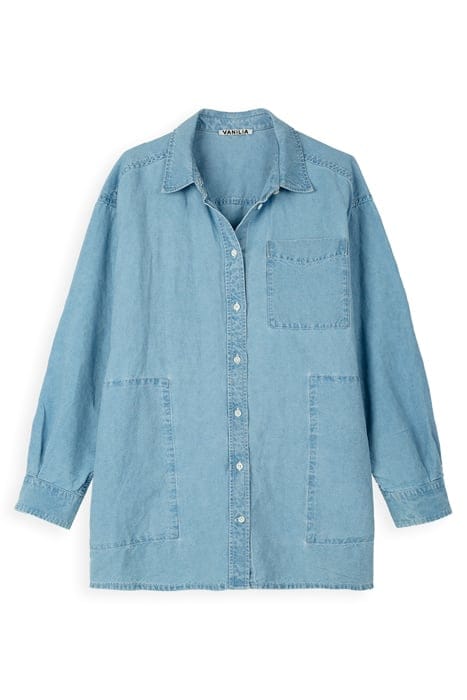 CLASSIC SHIRT WASHED ULTRA LIGHT DENIM 3
