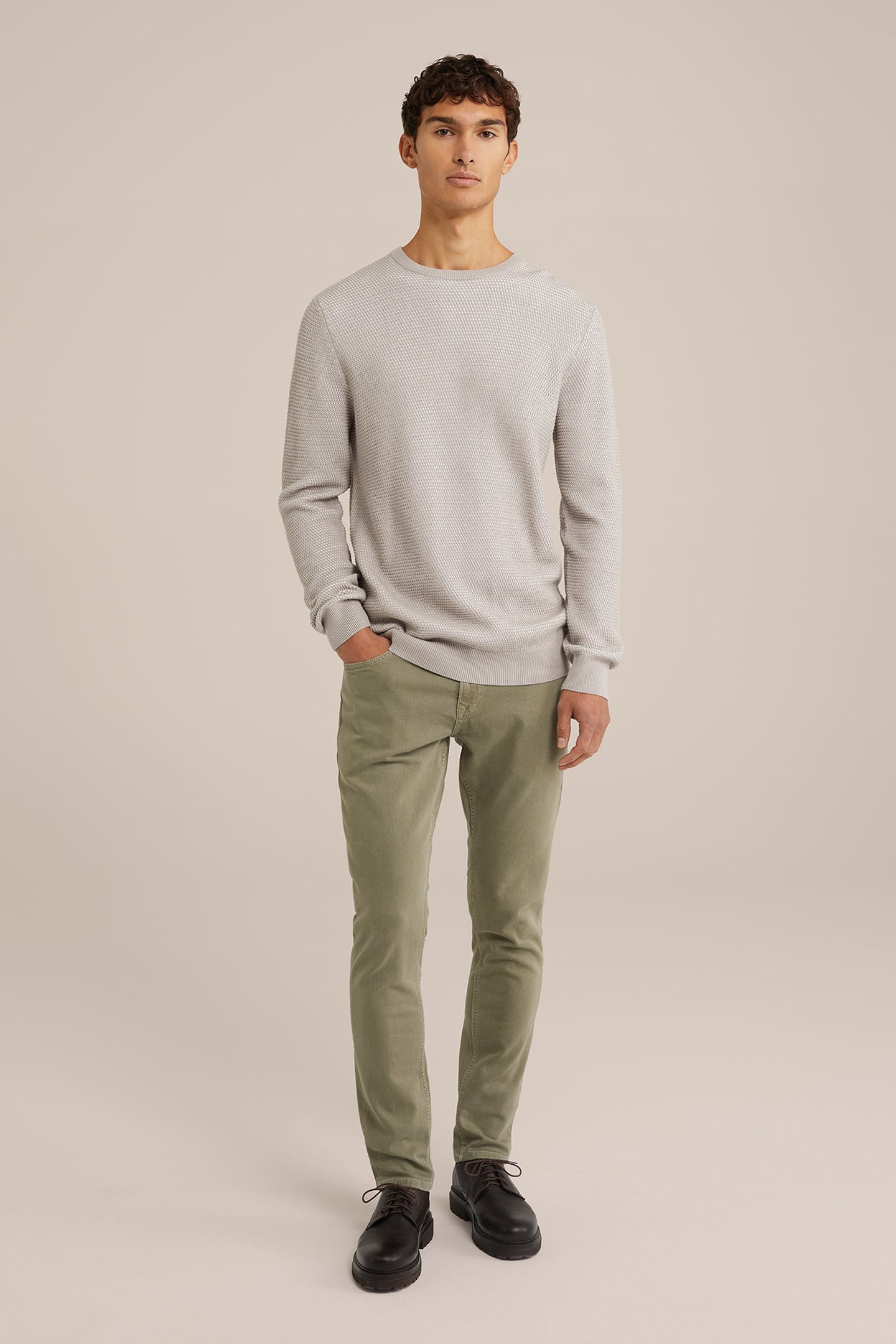 5-POCKET MID WAIST OLIVE GREEN 3