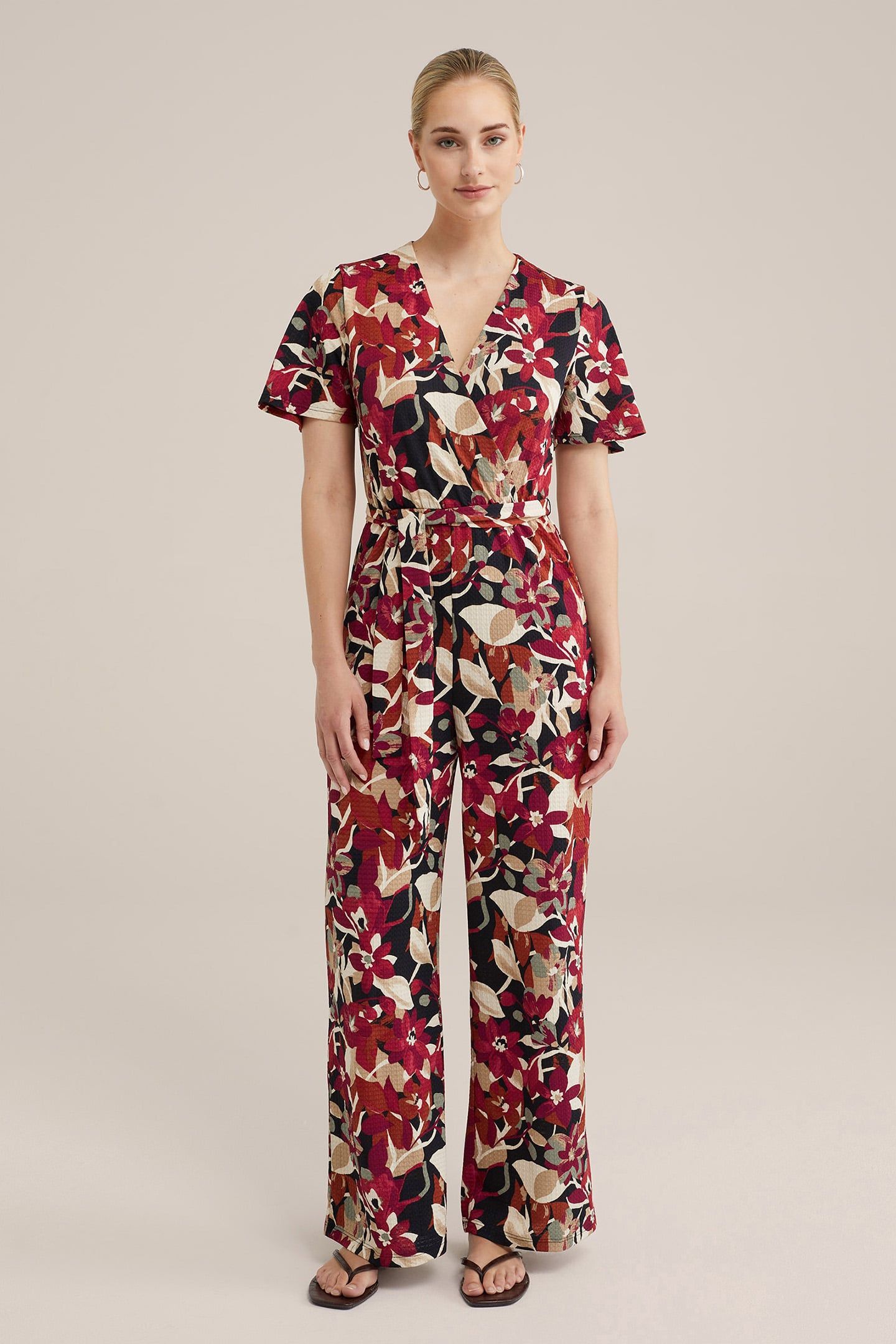 JUMPSUIT BURGUNDY RED 1
