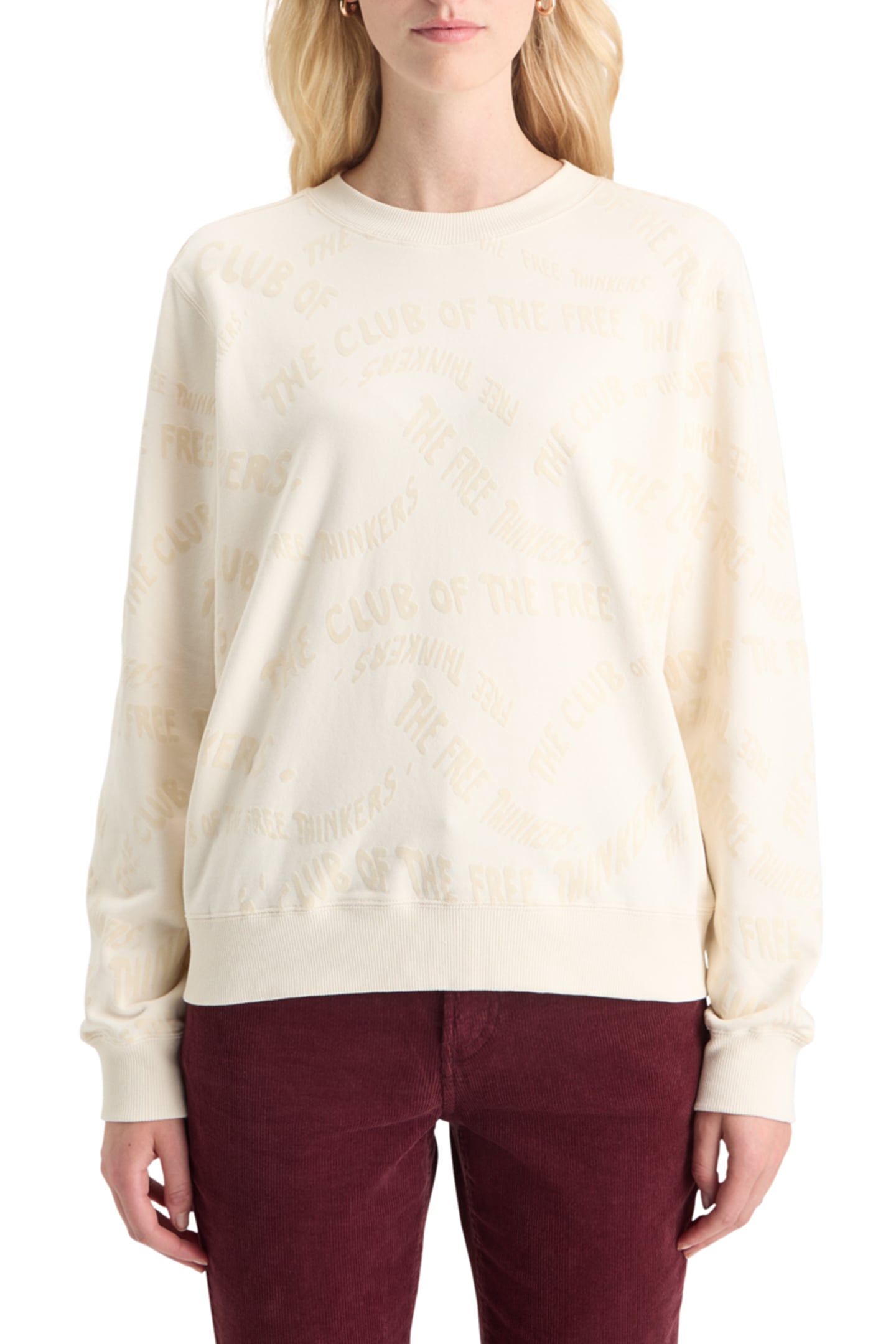 FLOCK AOP REGULAR FIT SWEATSHIRT SOFT ICE 1