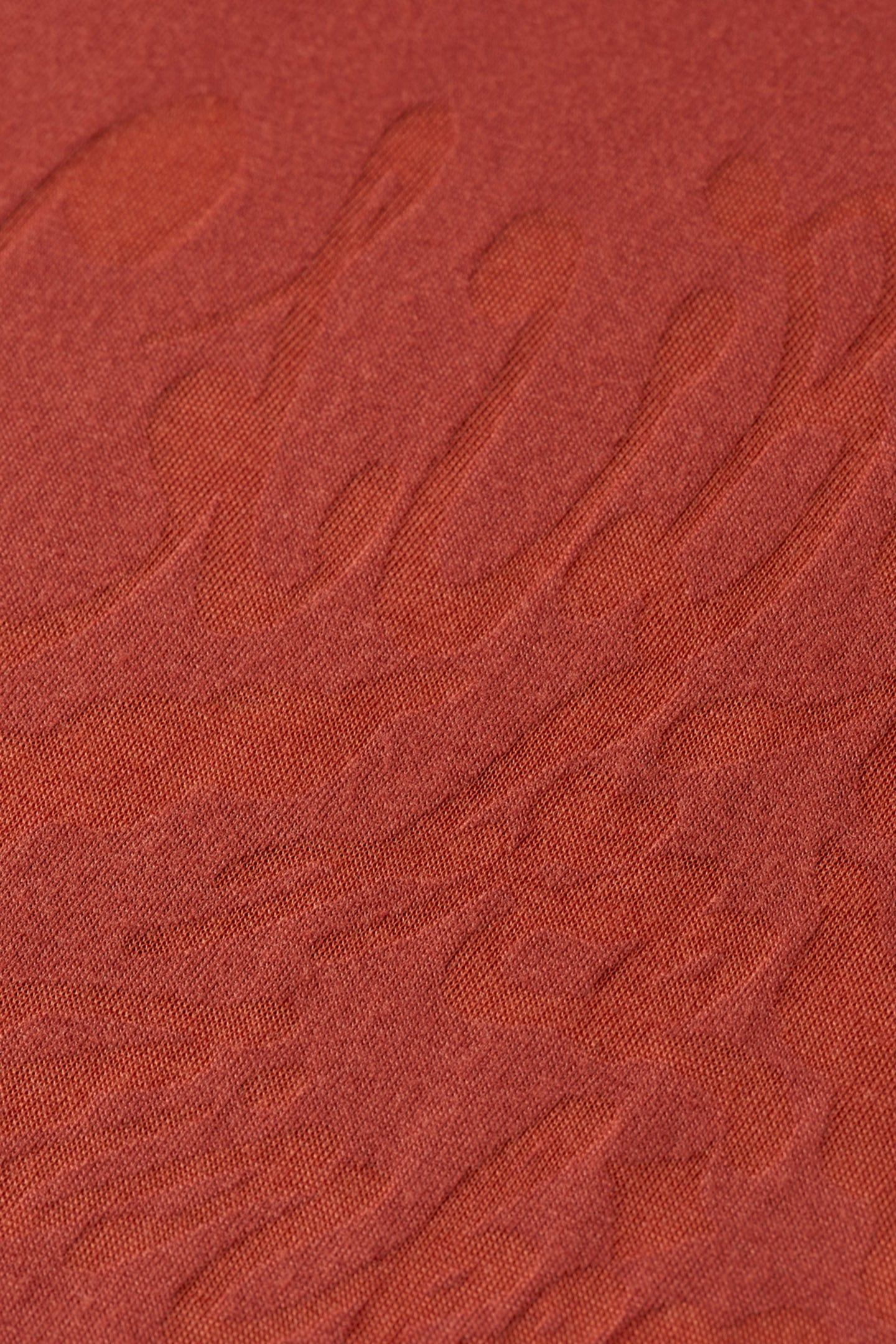 BURN OUT ARTWORK RELAXED FIT T-SHIRT RUST 3