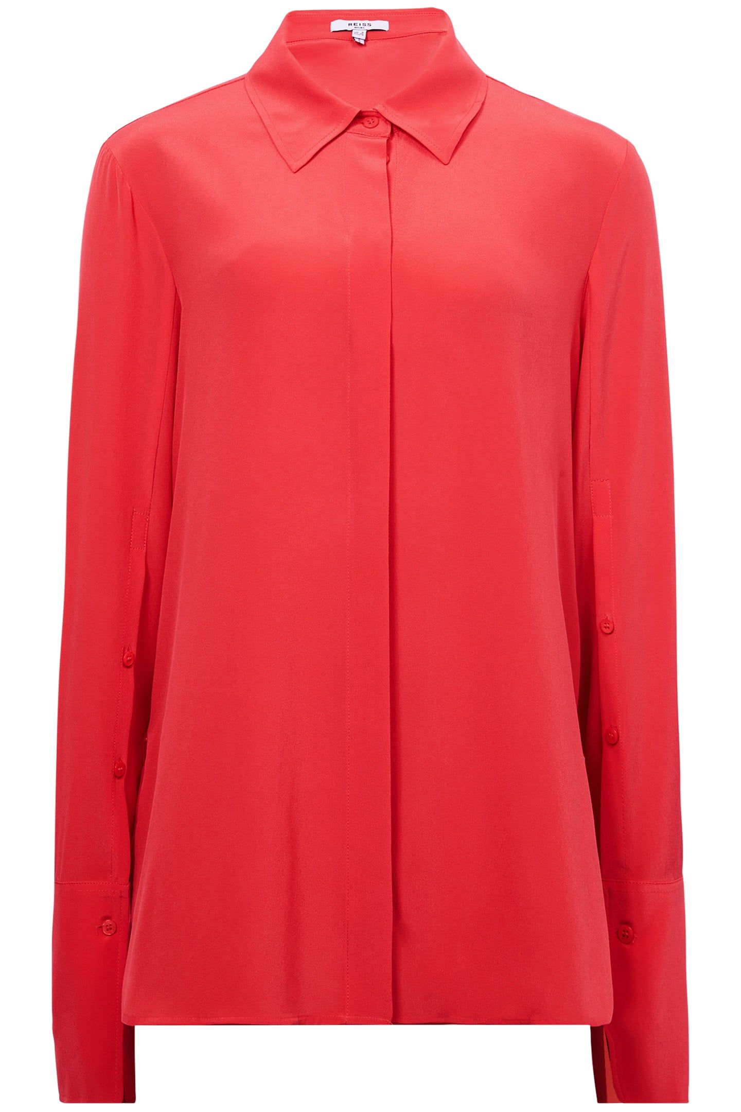 KIA MATTE SILK BLOUSE — CORAL 4