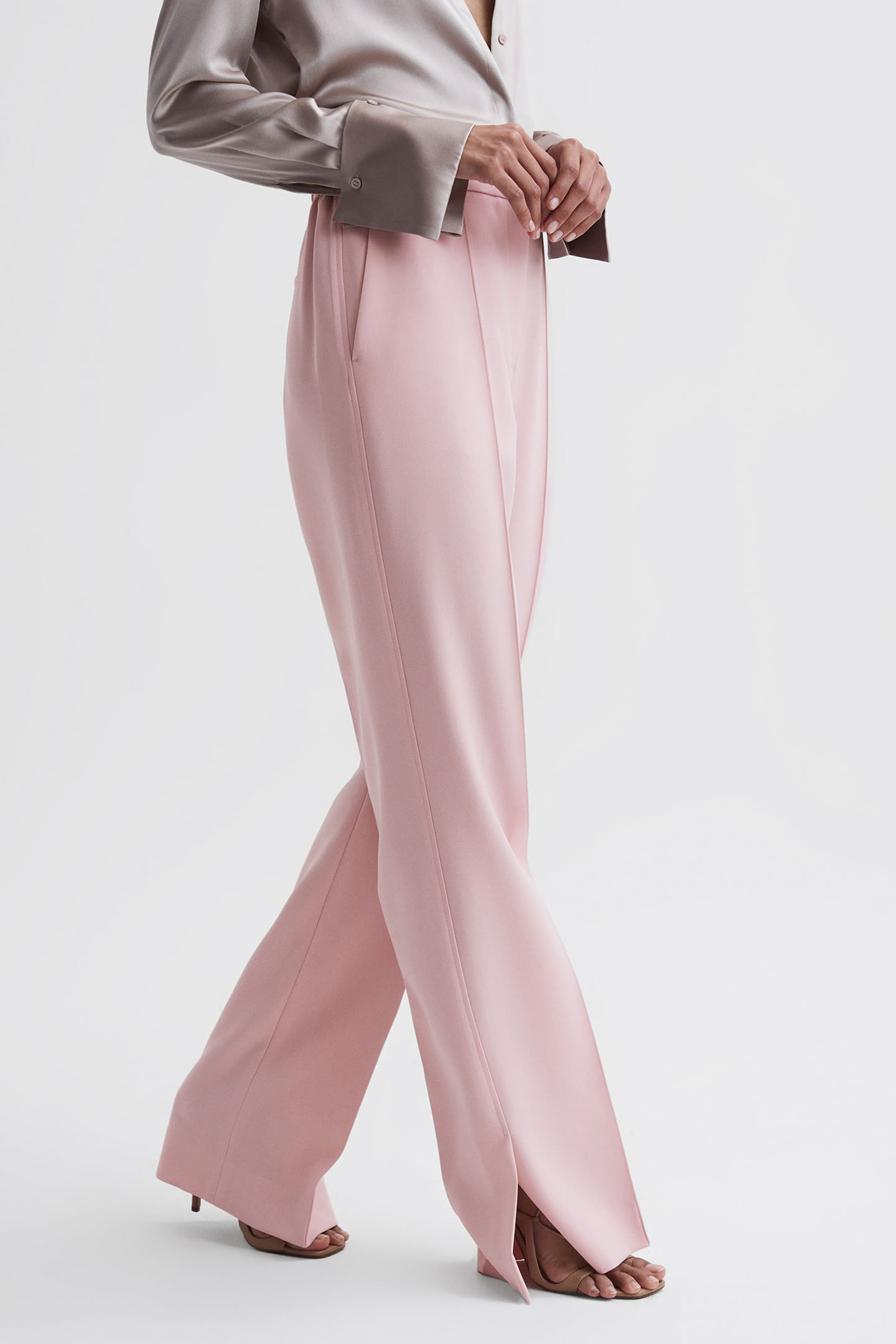 MARINA WIDE-LEG TROUSER — OC PINK 4