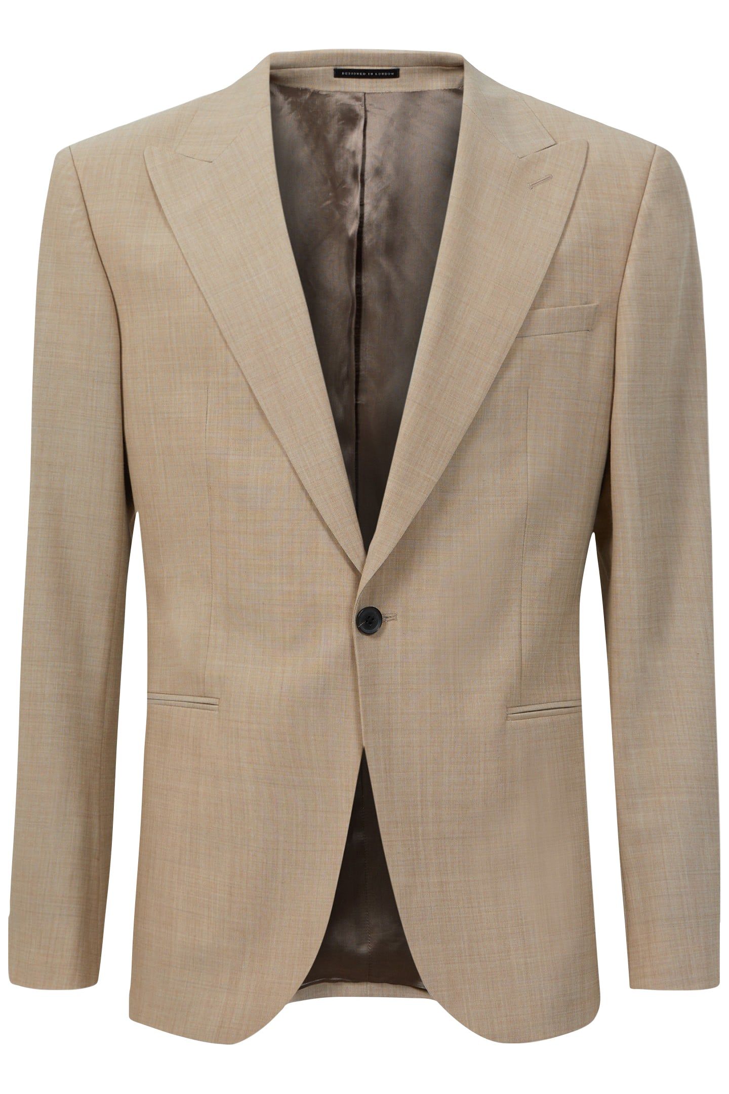SB 1B PEAK WOOL BLAZER — OATMEAL 4