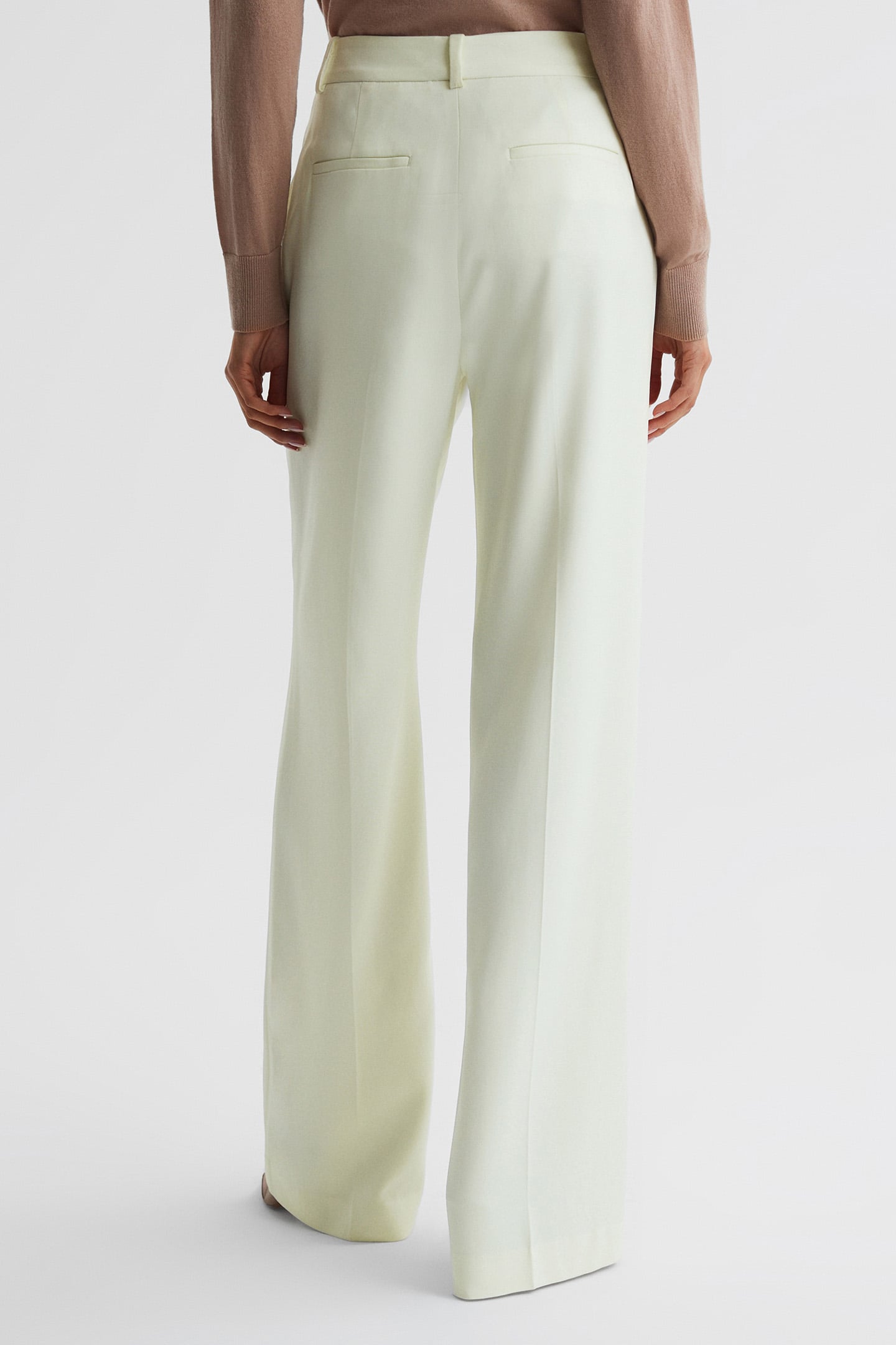 PALE YELLOW WIDE-LEG & FLARED PANTS — MID RISE 2