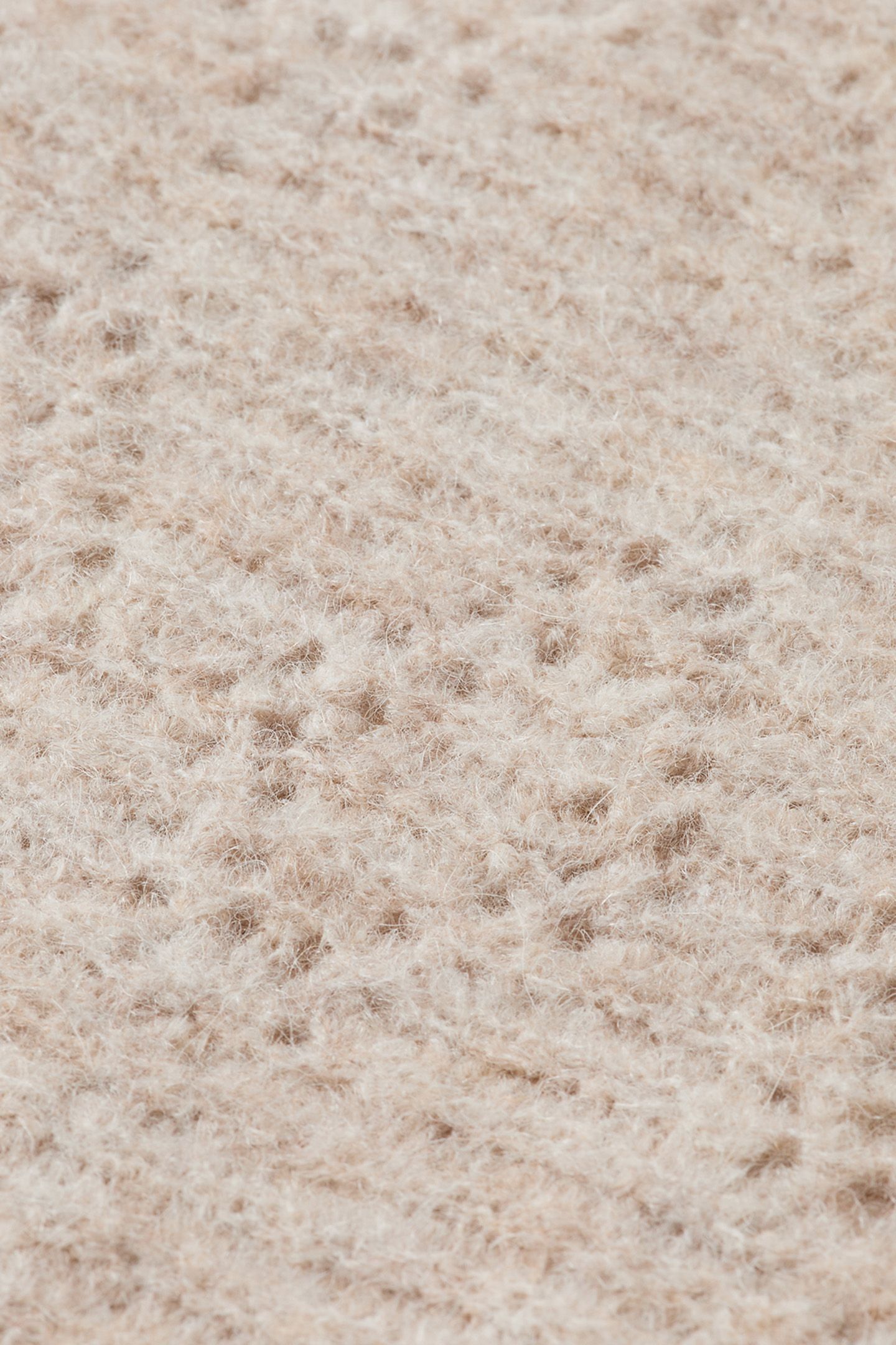BOUCL V-NECK RELAXED PULLOVER OATMEAL MELANGE 3