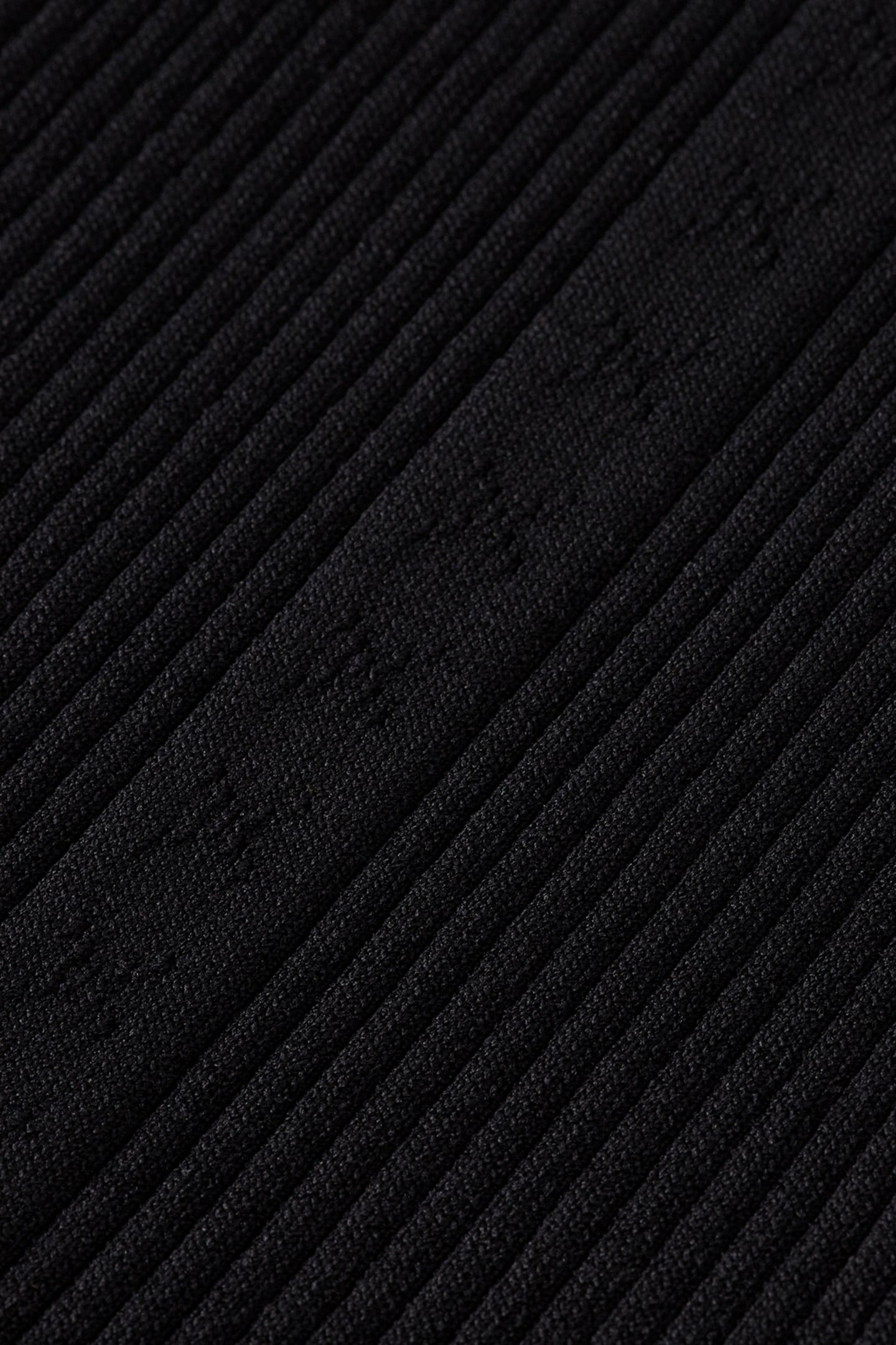 RIBBED KNITTED MIDI DRESS EVENING BLACK 8