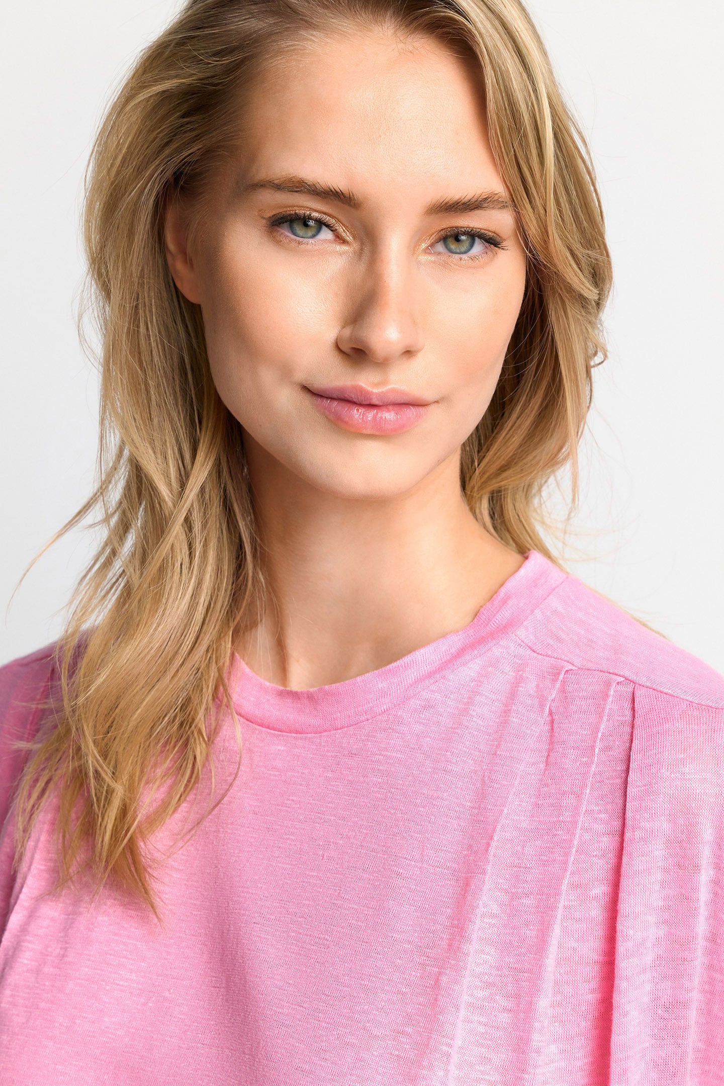 UNI LINEN TOP SORBET PINK 5