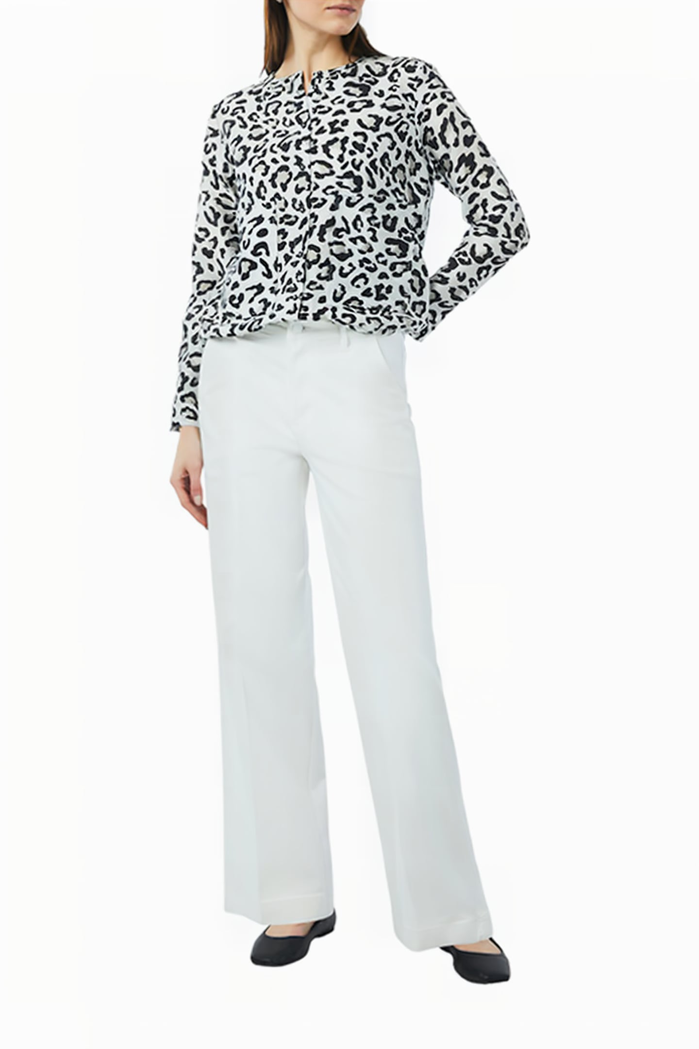 COMMA BLOUSES GREY/BLACK 1
